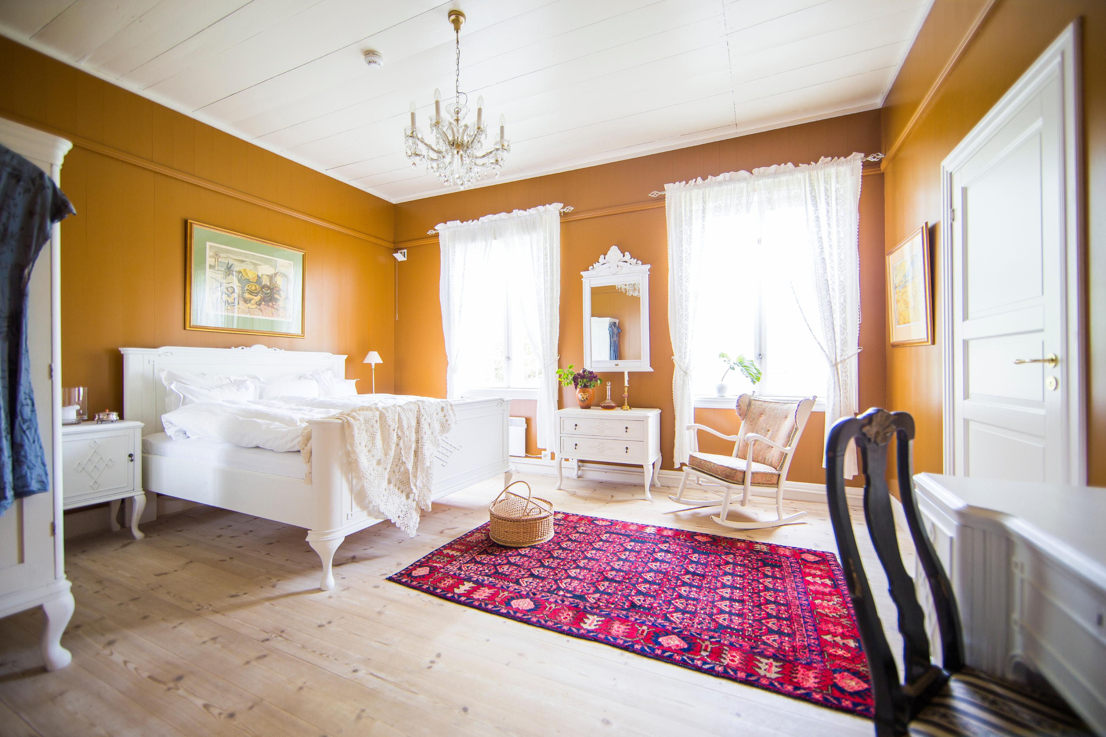 One of the rooms at Hoel Farm, Eastern Norway.