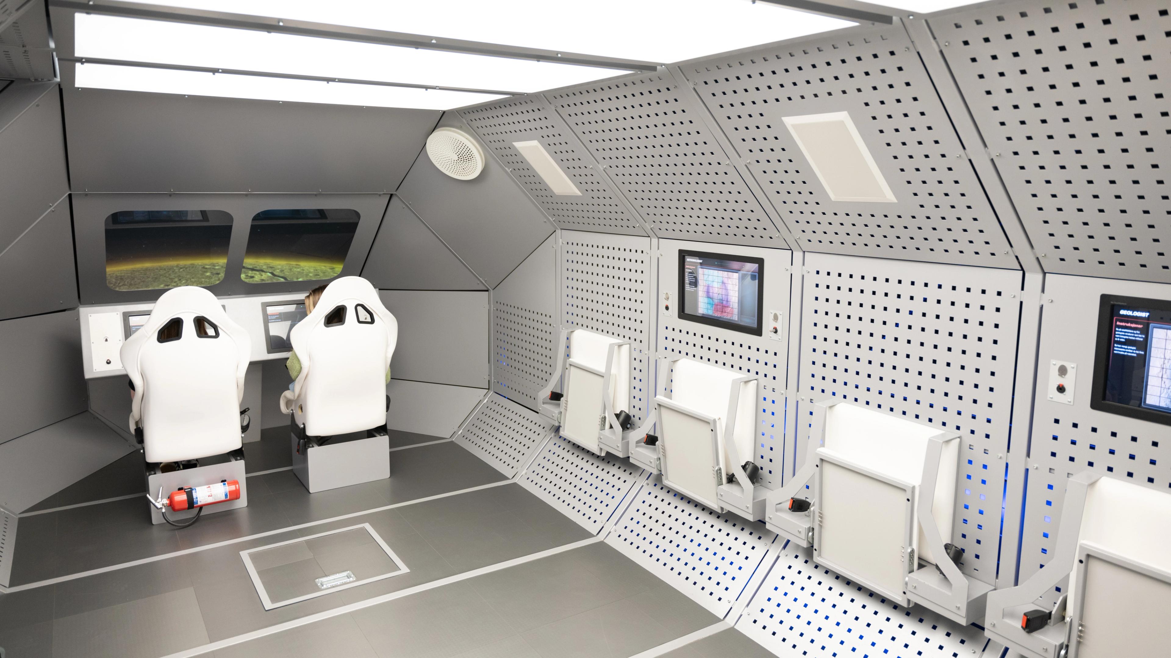 A virtual space journey to Mars, at the visitor centre Spaceship Aurora, Andøya