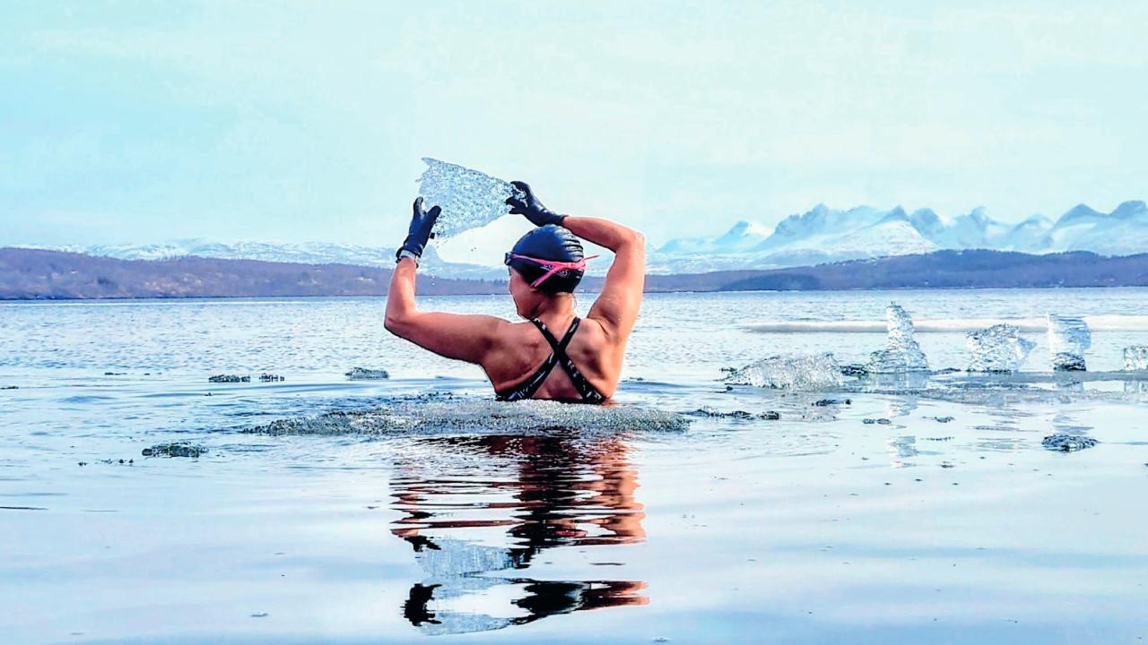 Ice bathing in Bodø, Northern Norway