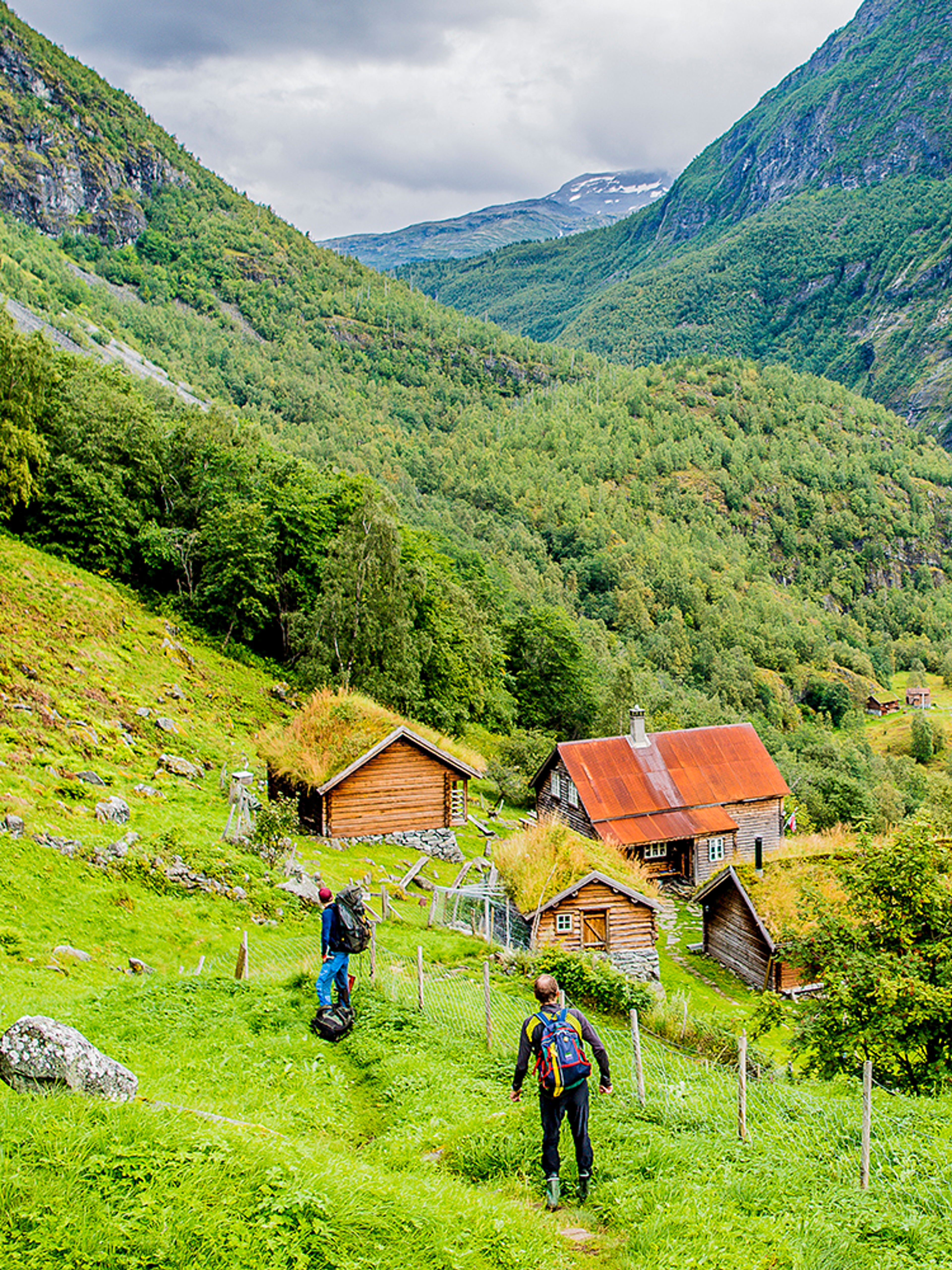 Hiking in the Utladalen valley in Fjord Norway