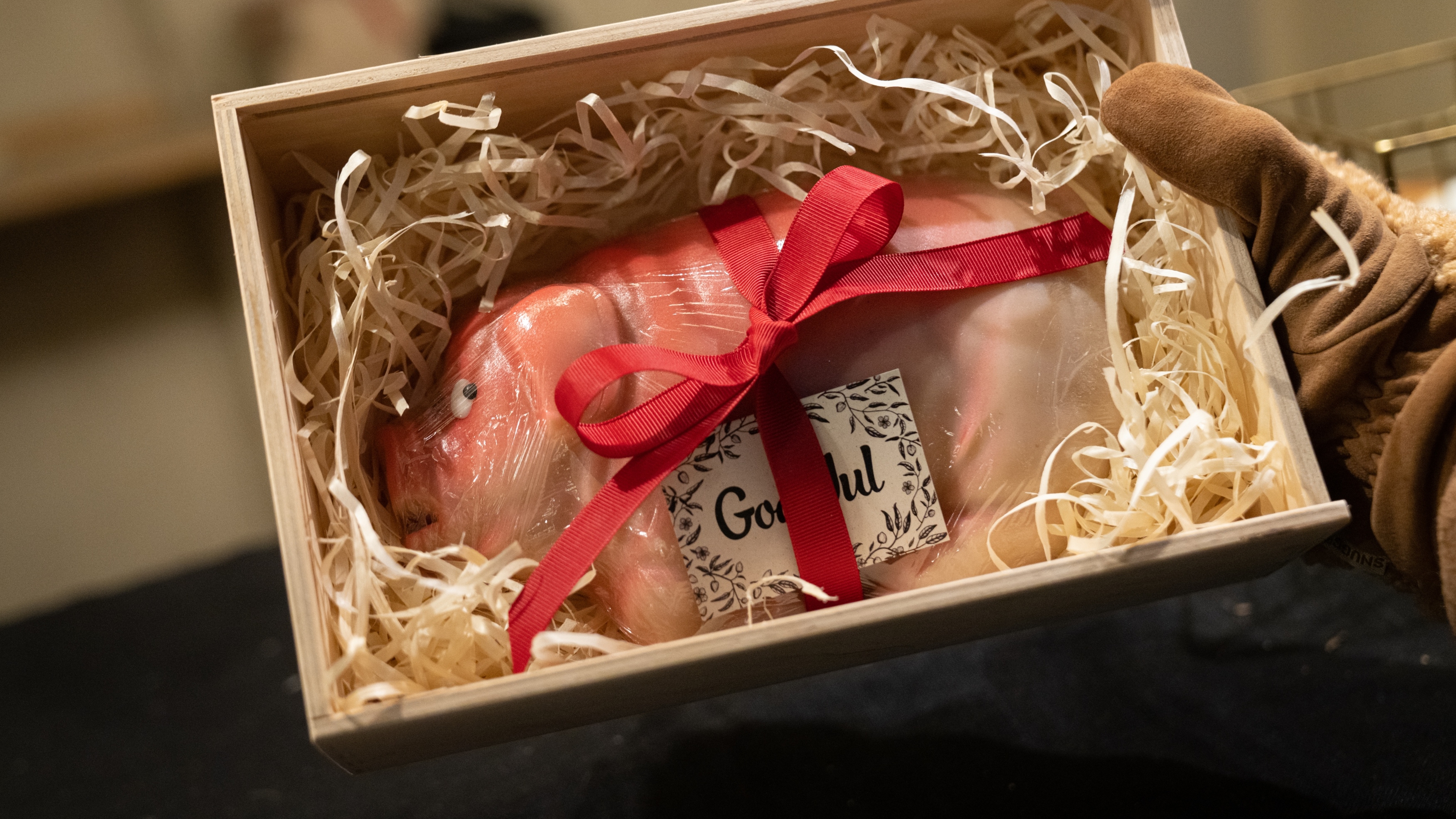 A Marzipan pig at the Christmas market in Norsk Folkemuseum in Bygdøy, Eastern Norway