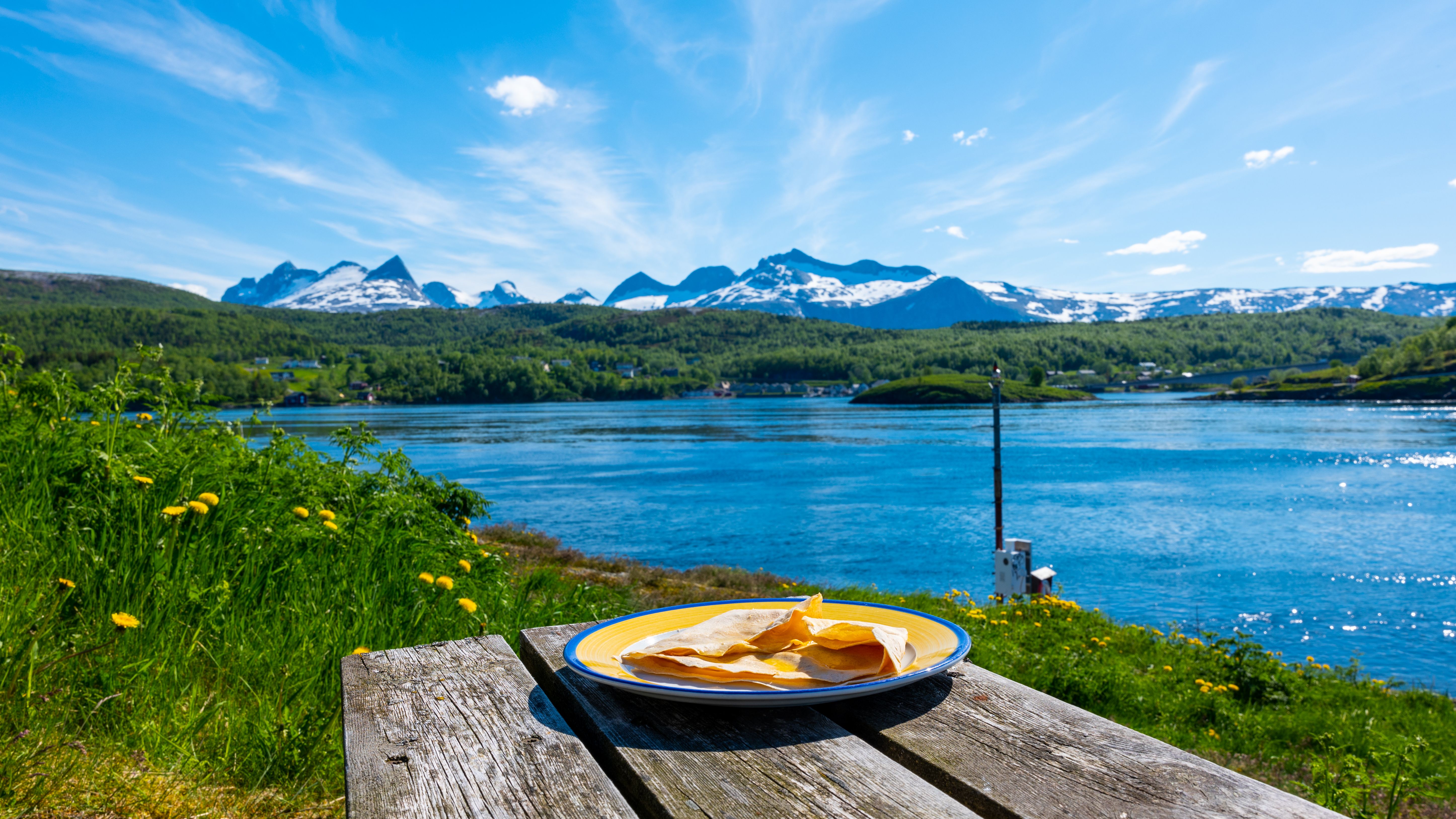 A Møsbrømlefse from Café Kjelen at Saltstraumen outside of Bodø, Northern Norway