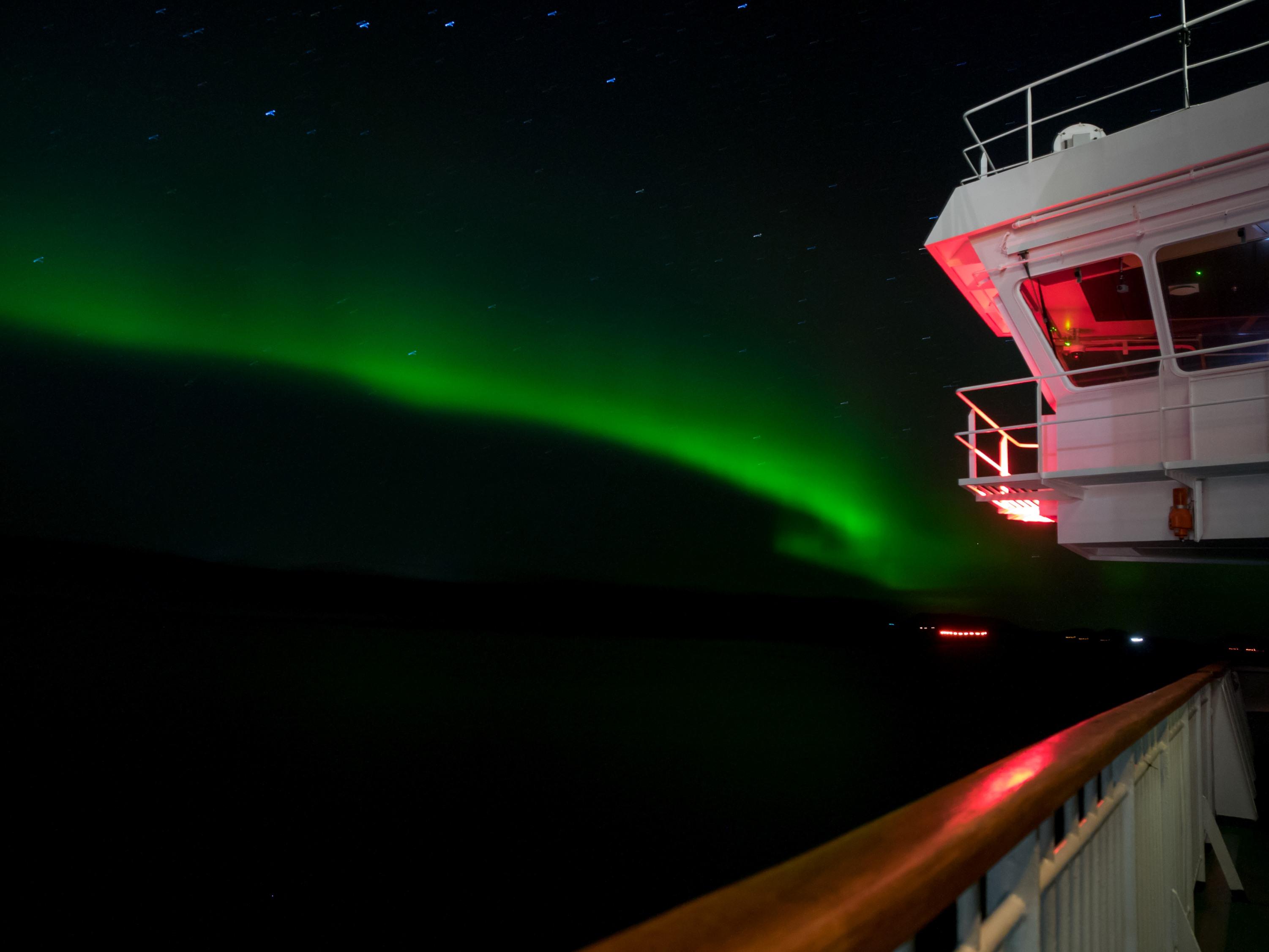Hurtigruten and northern lights
