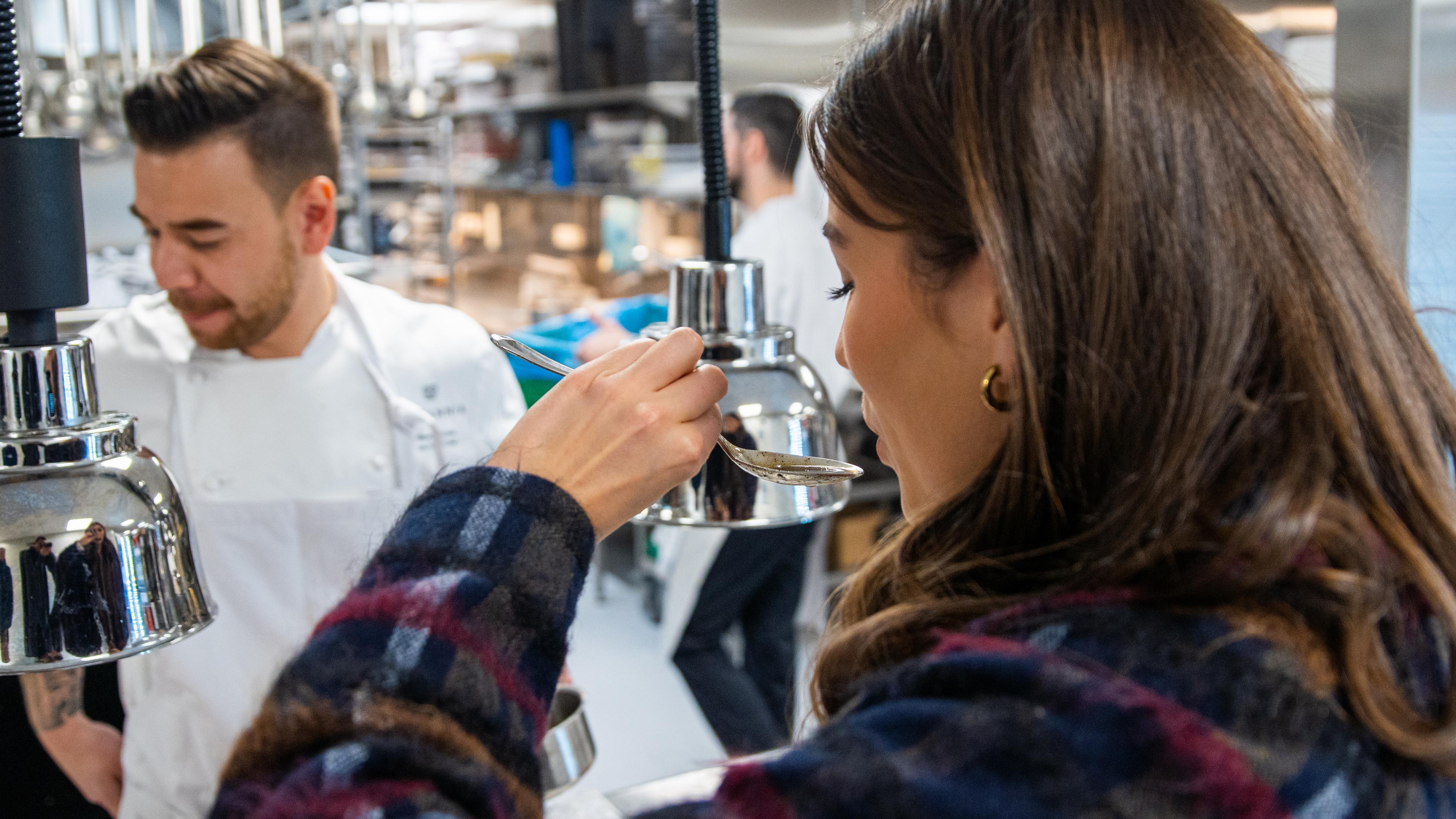The restaurant kitchen at Hotel Britannia in Trondheim, Trøndelag