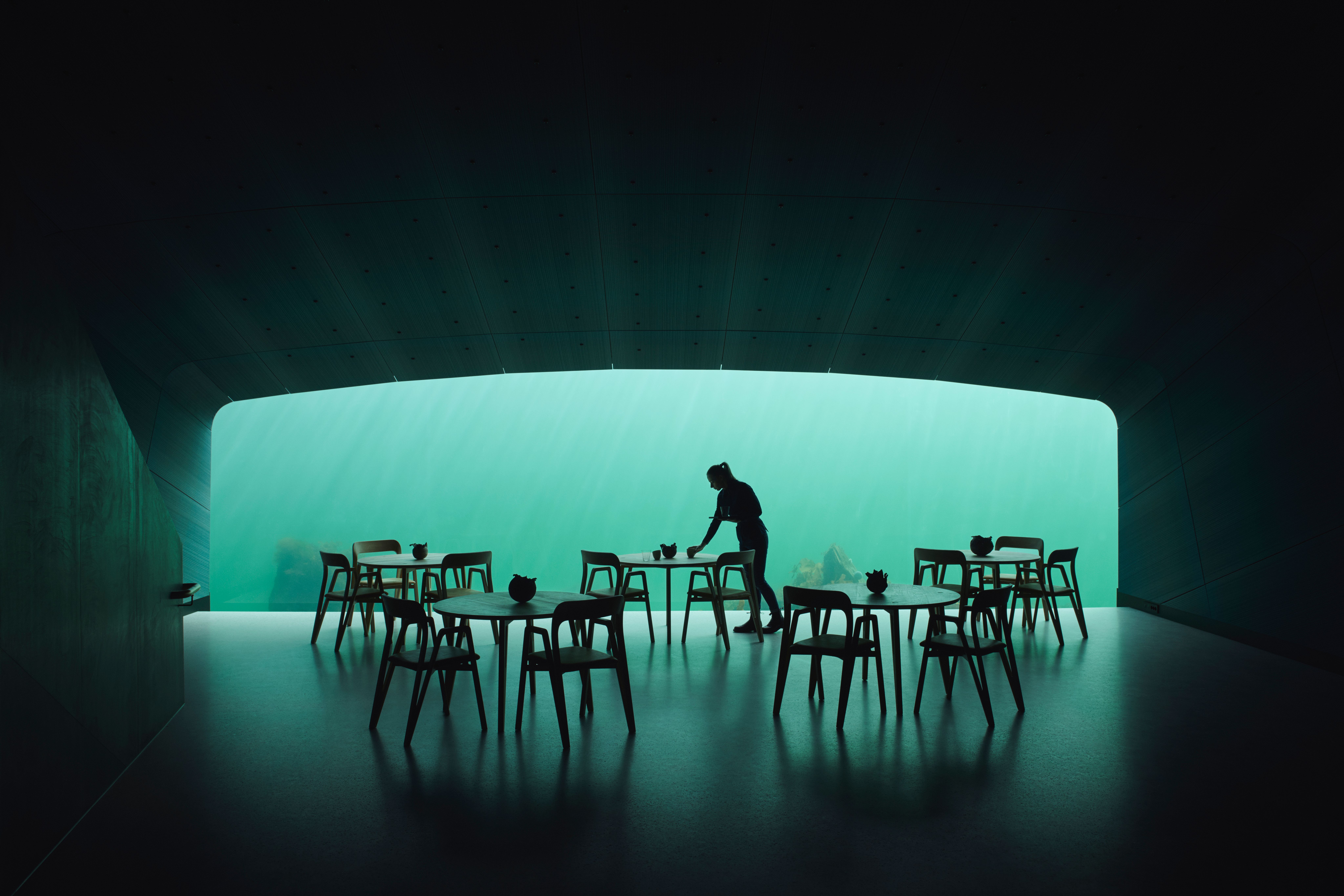 A under water restaurant in Lindesnes.