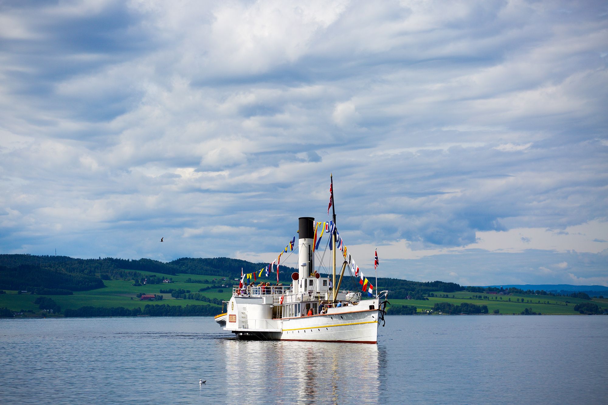 Skibladner on Lake Mjøsa in the Hamar region, Eastern Norway