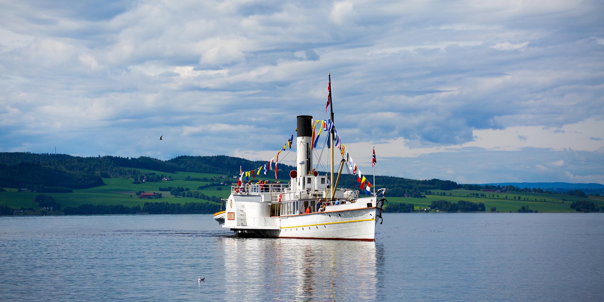 Skibladner on Lake Mjøsa in the Hamar region, Eastern Norway