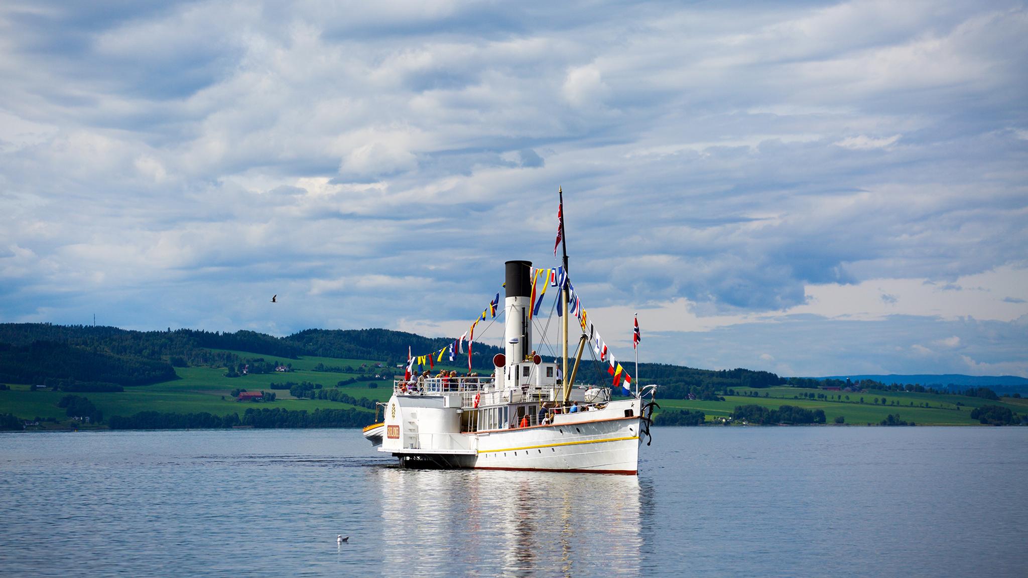 Skibladner on Lake Mjøsa in the Hamar region, Eastern Norway