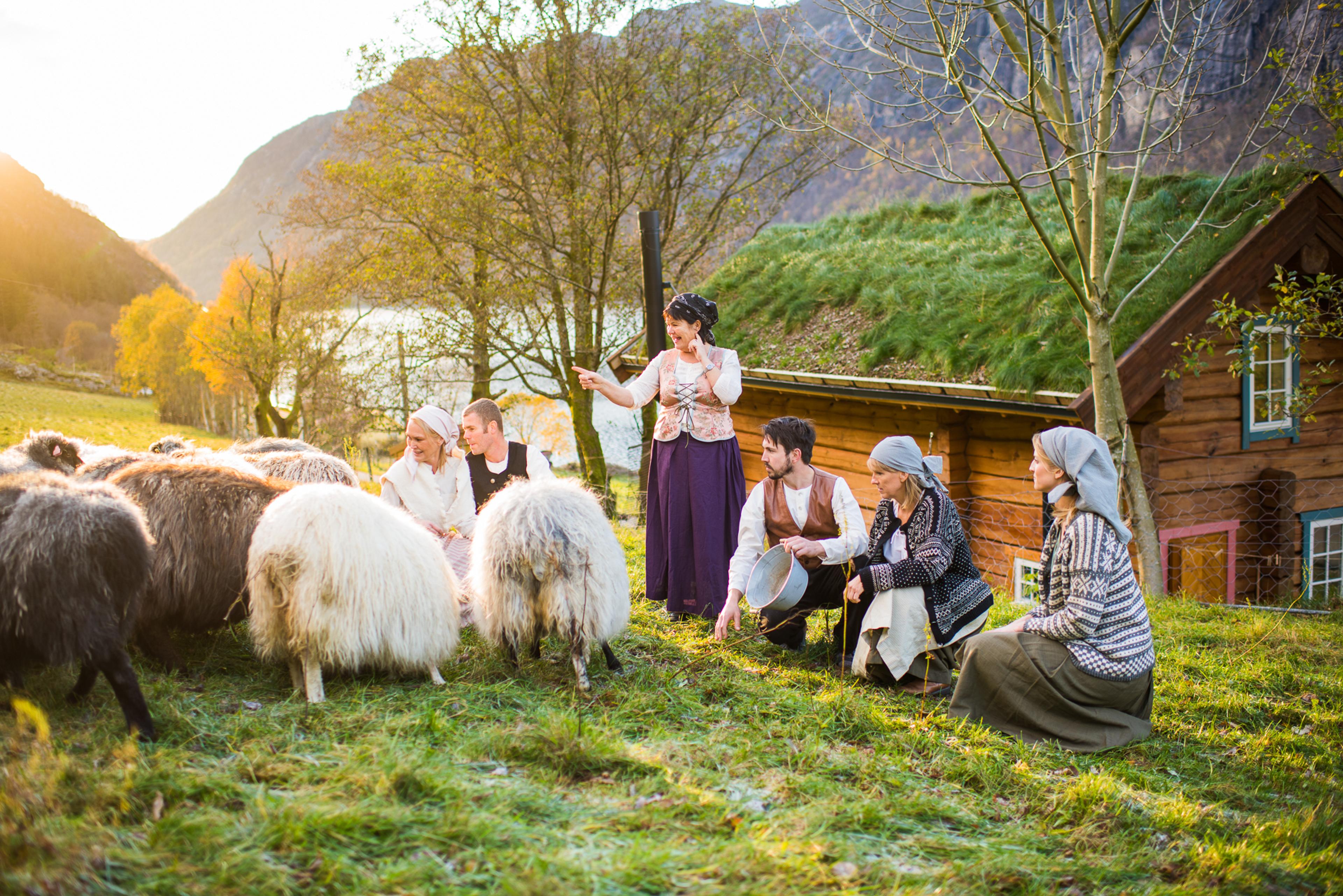Farm life anno 1850 at the farm Haukali 33/3 in Ryfylke in Fjord Norway, which offer farm stays