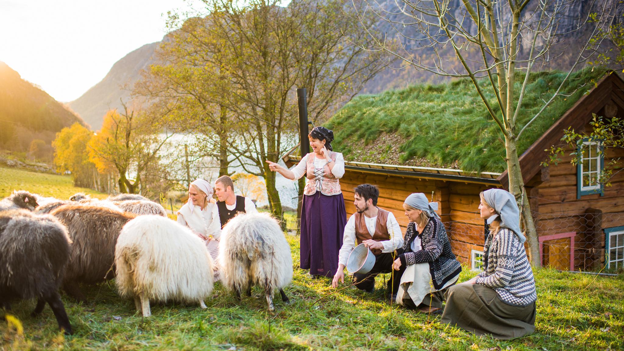 Farm life anno 1850 at the farm Haukali 33/3 in Ryfylke in Fjord Norway, which offer farm stays