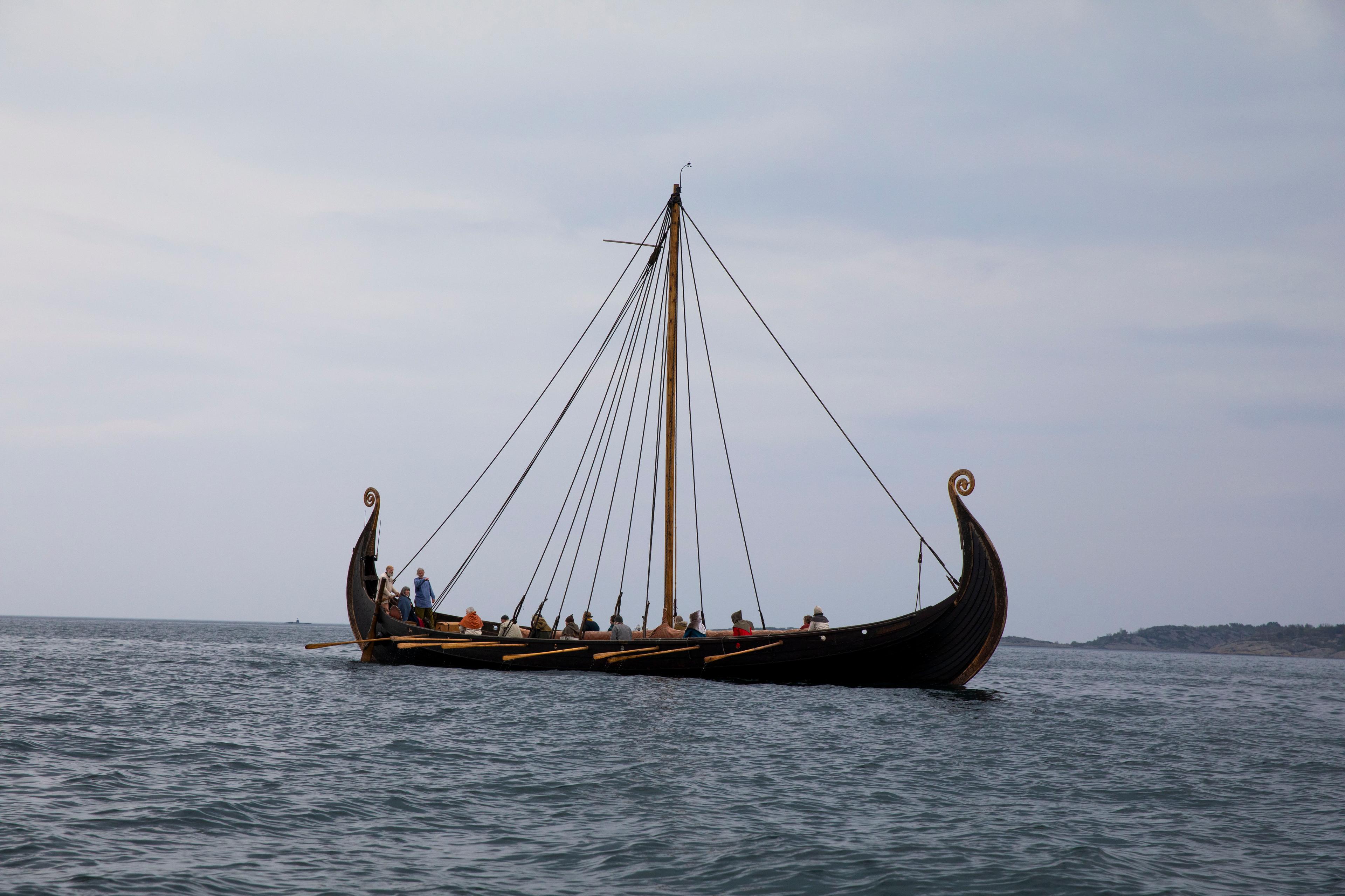 A Viking ship on the water