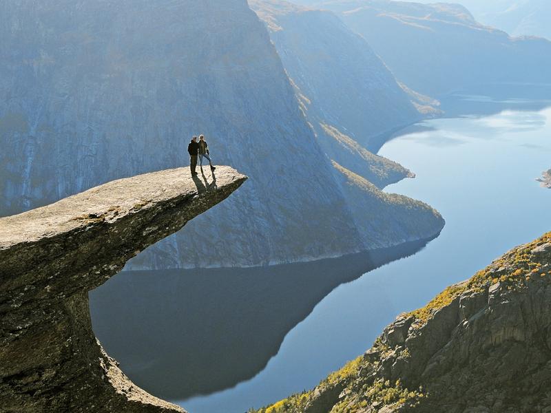 Hiking to Trolltunga in Fjord Norway