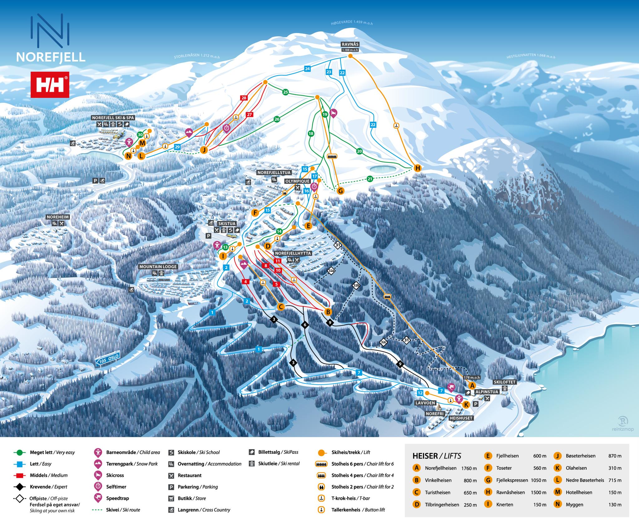 Norefjell slopes