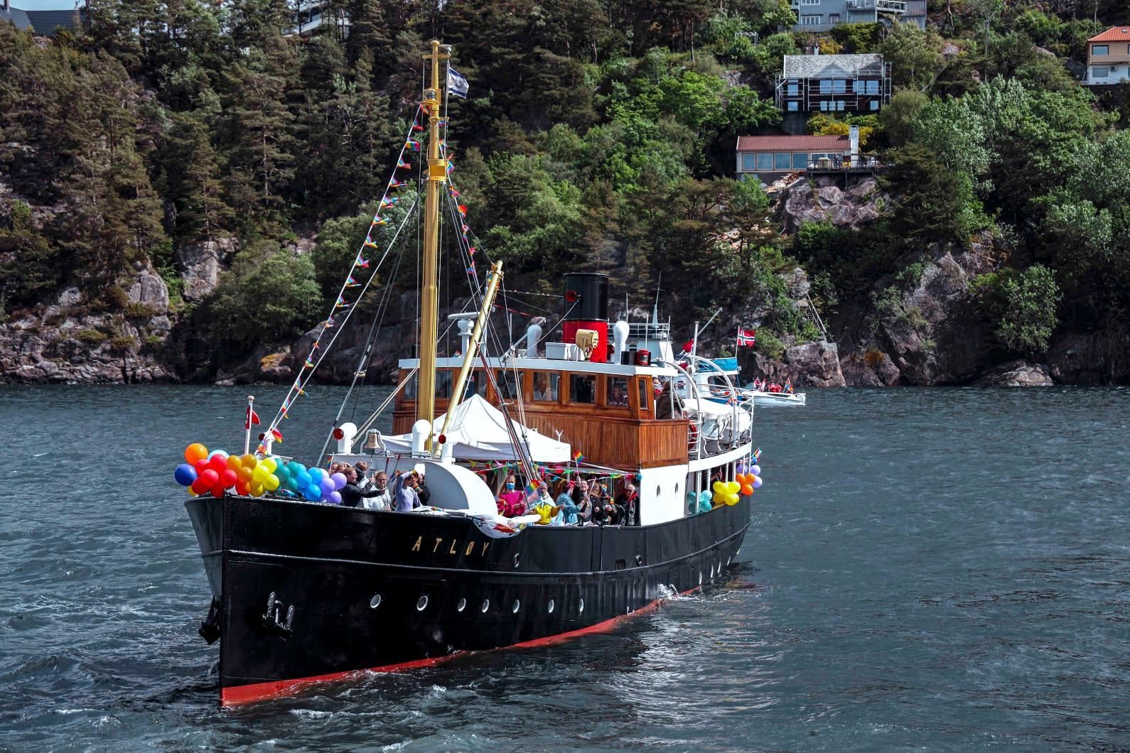 "Regnbuedagene" boat parade in Bergen, 2021