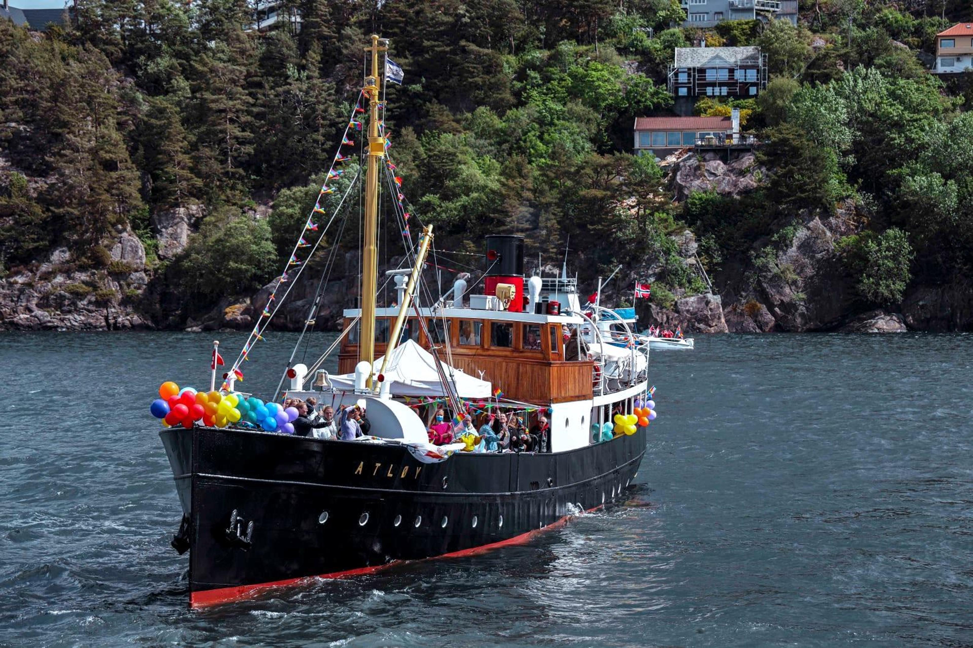 "Regnbuedagene" boat parade in Bergen, 2021