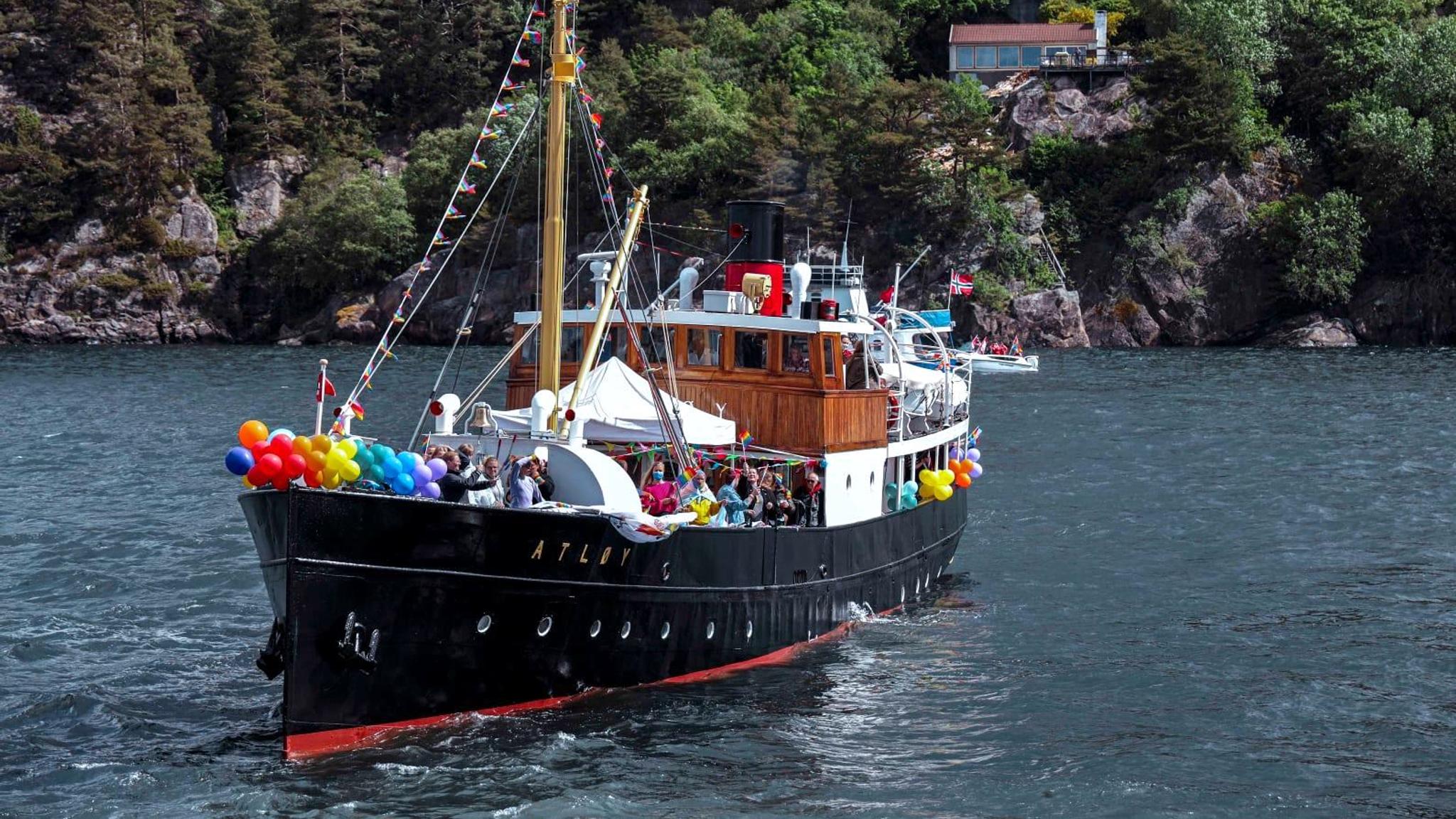 "Regnbuedagene" boat parade in Bergen, 2021