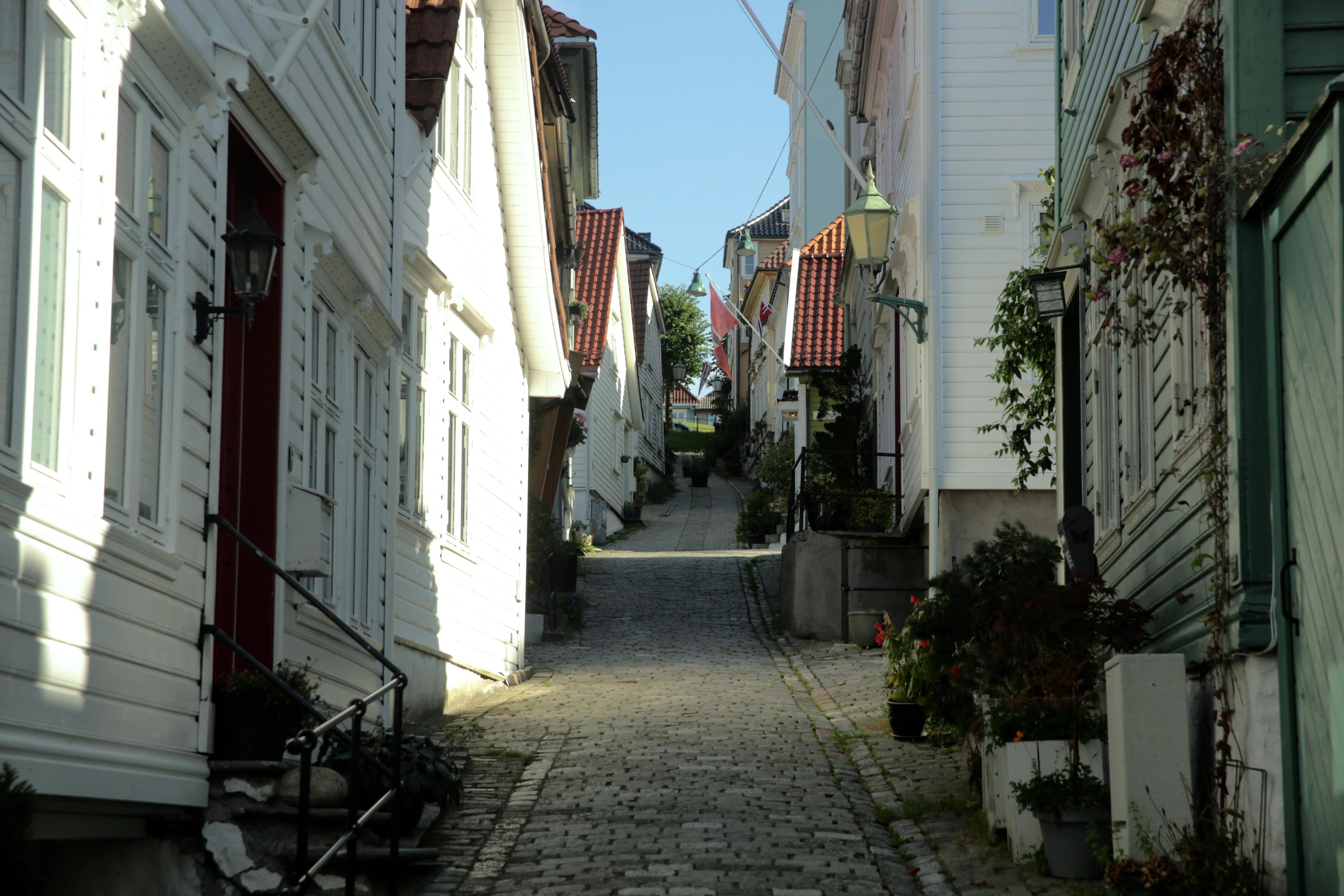 The streets of Nordnes in Bergen