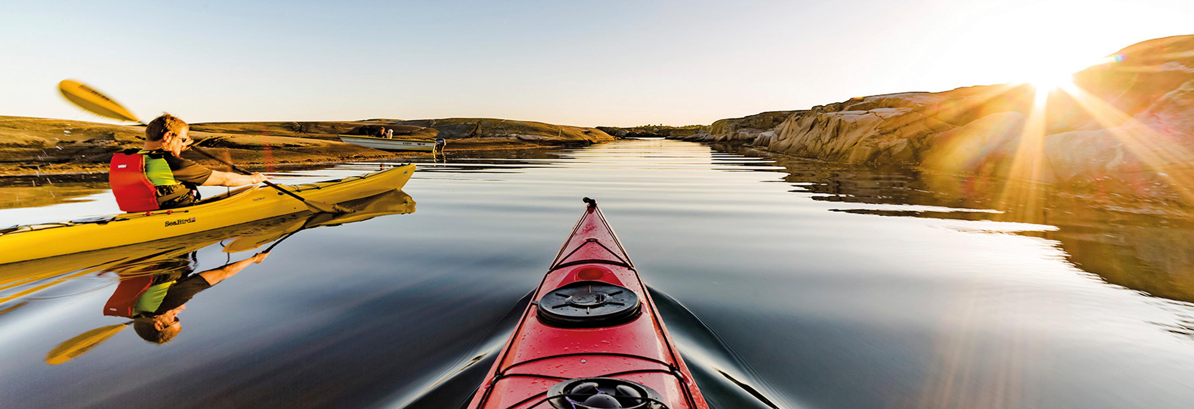 Two people kayaking in Kragerø - Eastern Norway