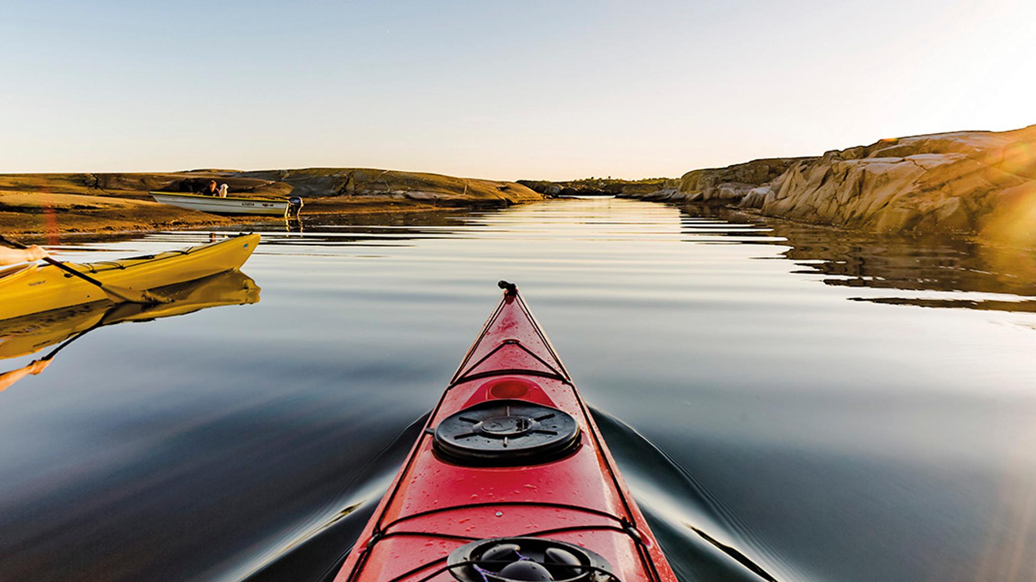 Two people kayaking in Kragerø - Eastern Norway