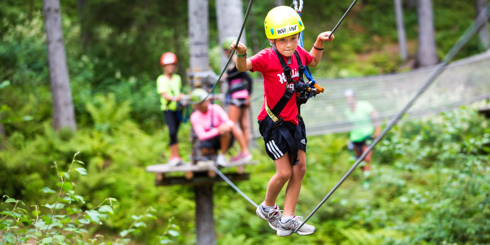 Children having fun at "Høyt og Lavt" activitypark Larvik