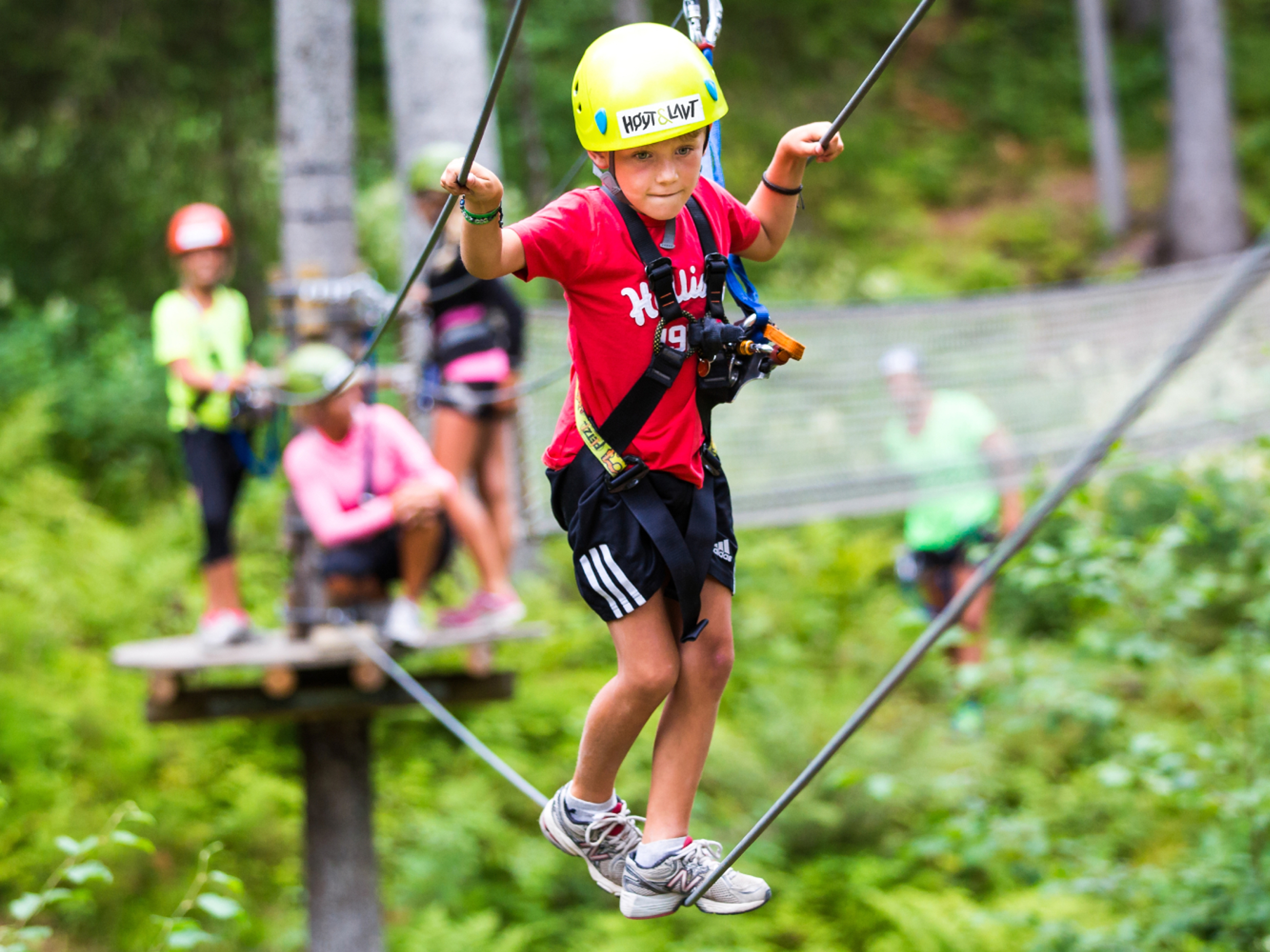 Children having fun at "Høyt og Lavt" activitypark Larvik