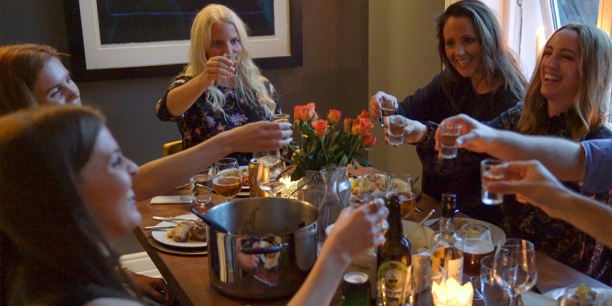 A party celebration the Norwegian national dish Fårikål lamb stew