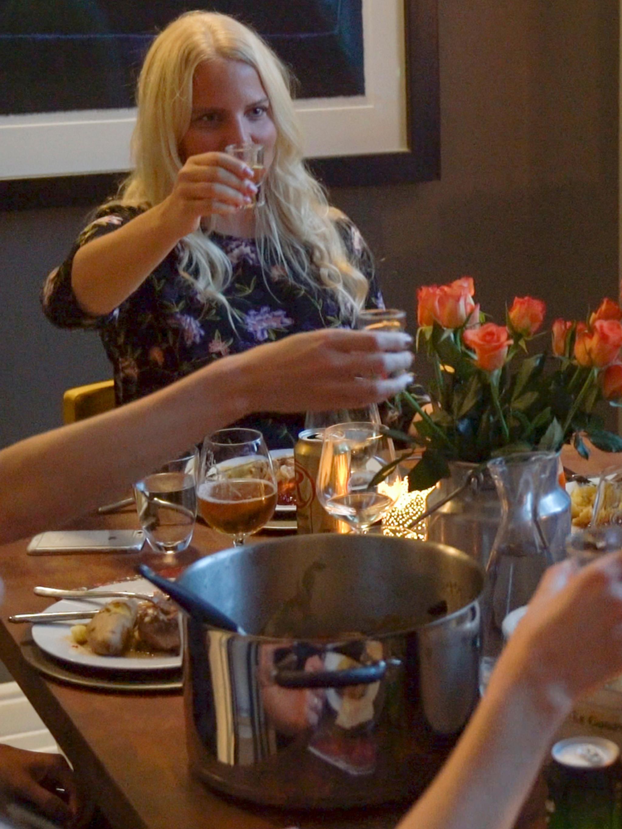 A party celebration the Norwegian national dish Fårikål lamb stew