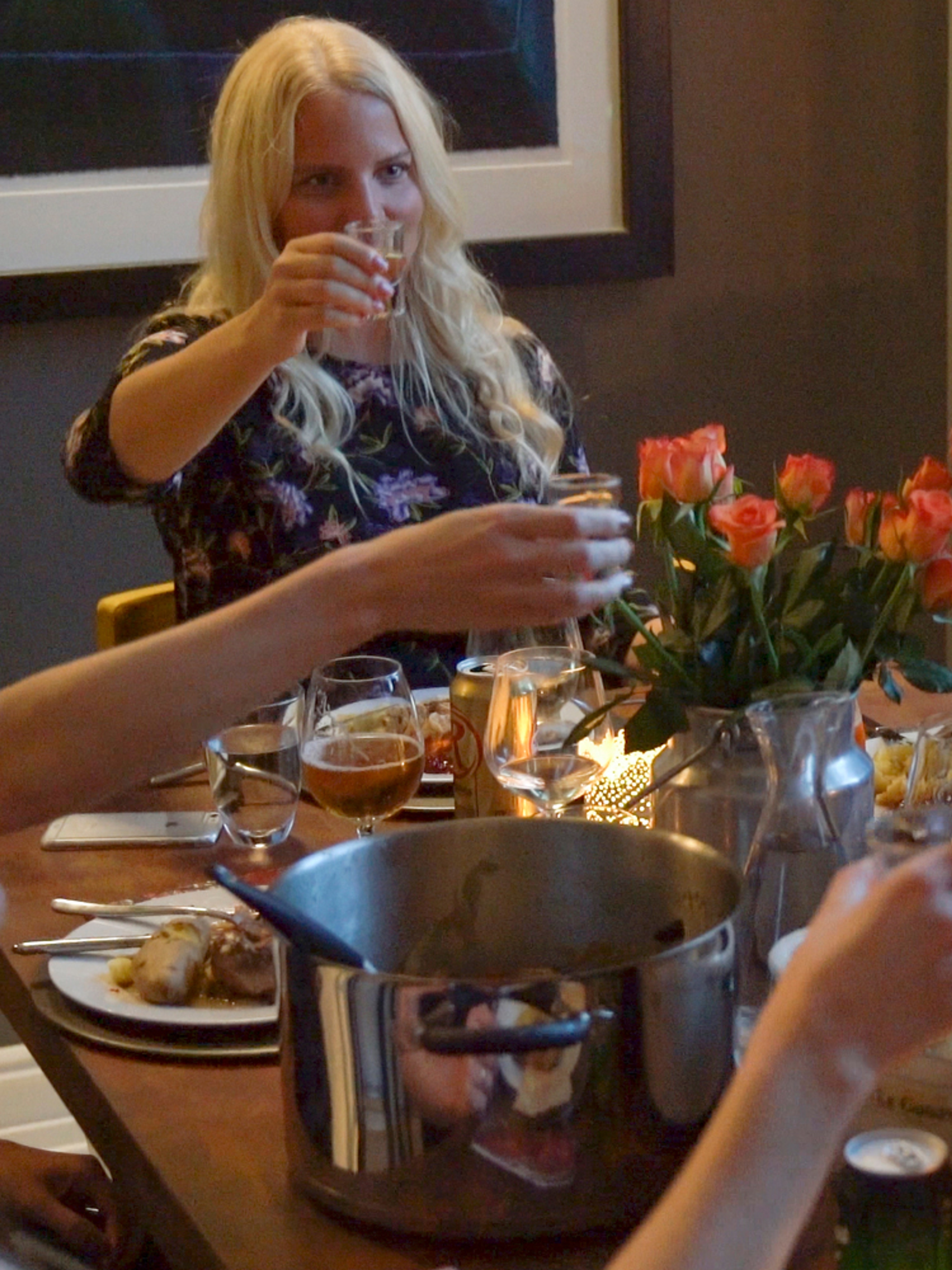 A party celebration the Norwegian national dish Fårikål lamb stew