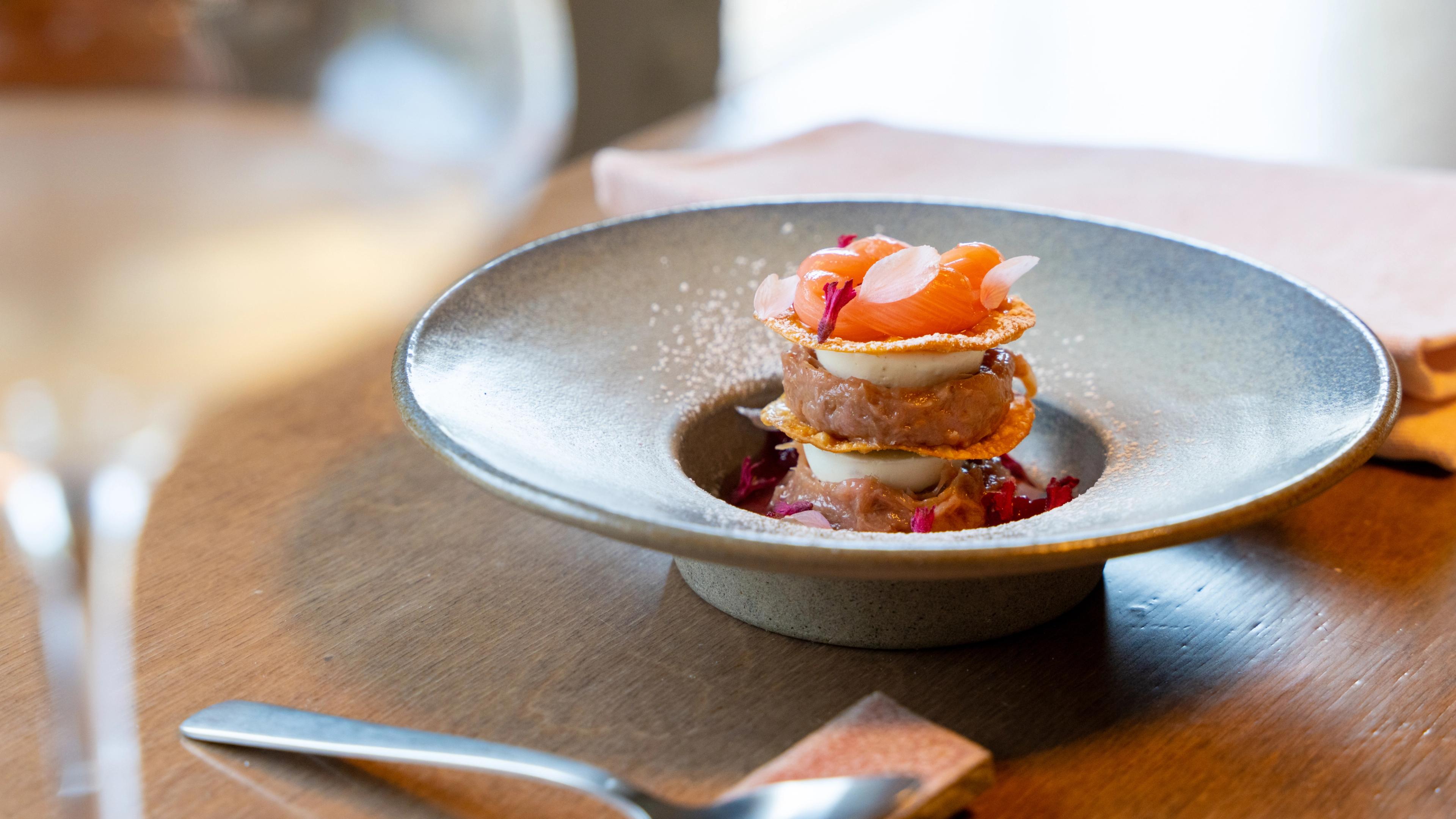 Dessert from the restaurant Bellies in Stavanger, Fjord Norway