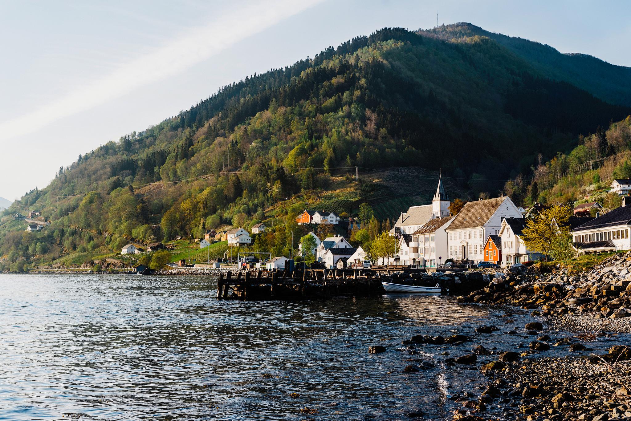 Utne hotel in Hardanger by the fjord.