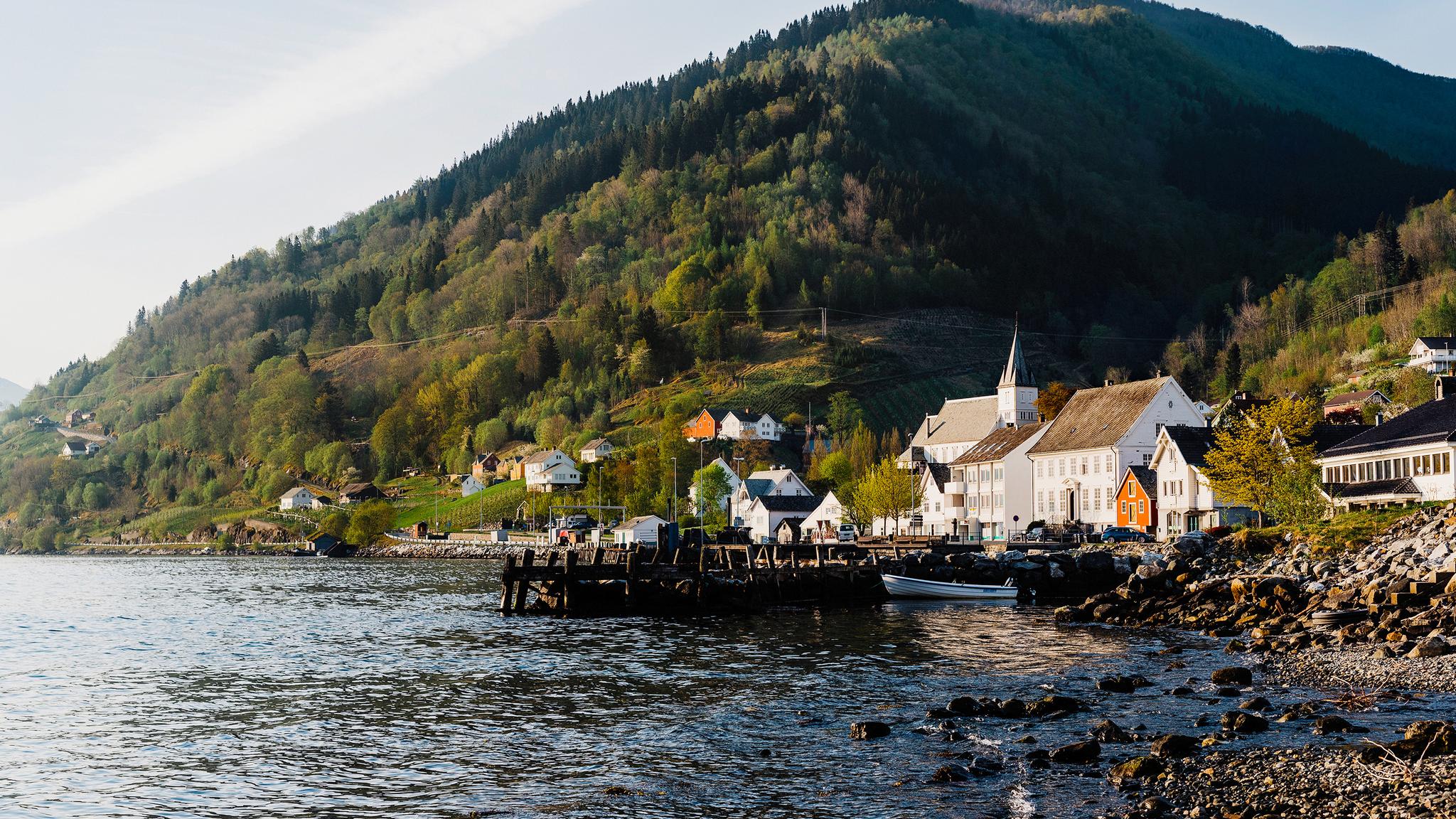 Utne hotel in Hardanger by the fjord.
