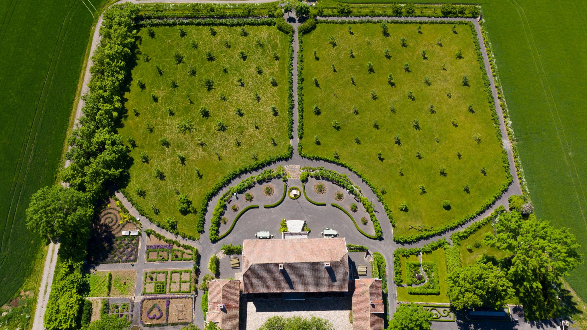 The garden at Hovelsrud farm in the Hamar region, Eastern Norway