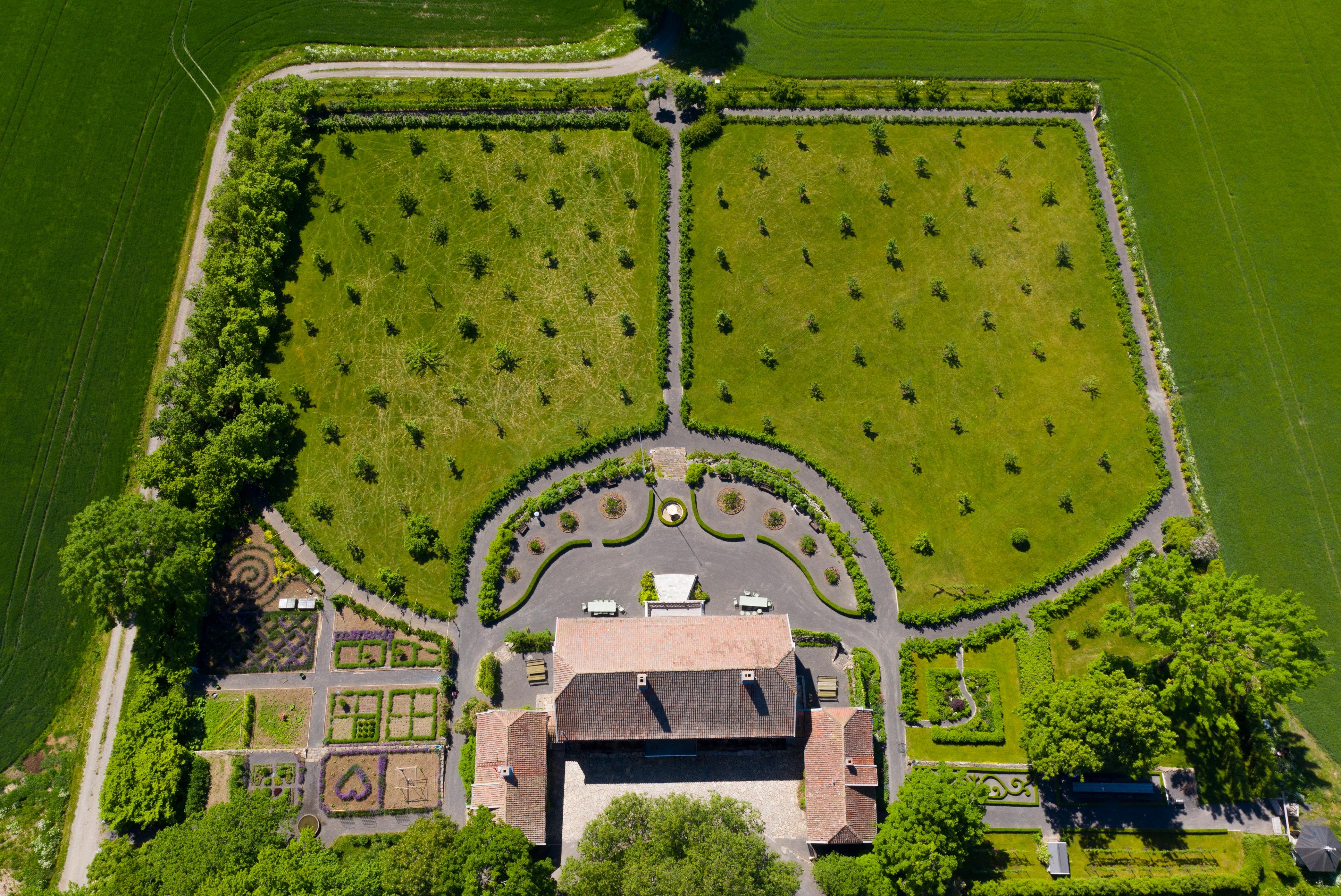 The garden at Hovelsrud farm in the Hamar region, Eastern Norway
