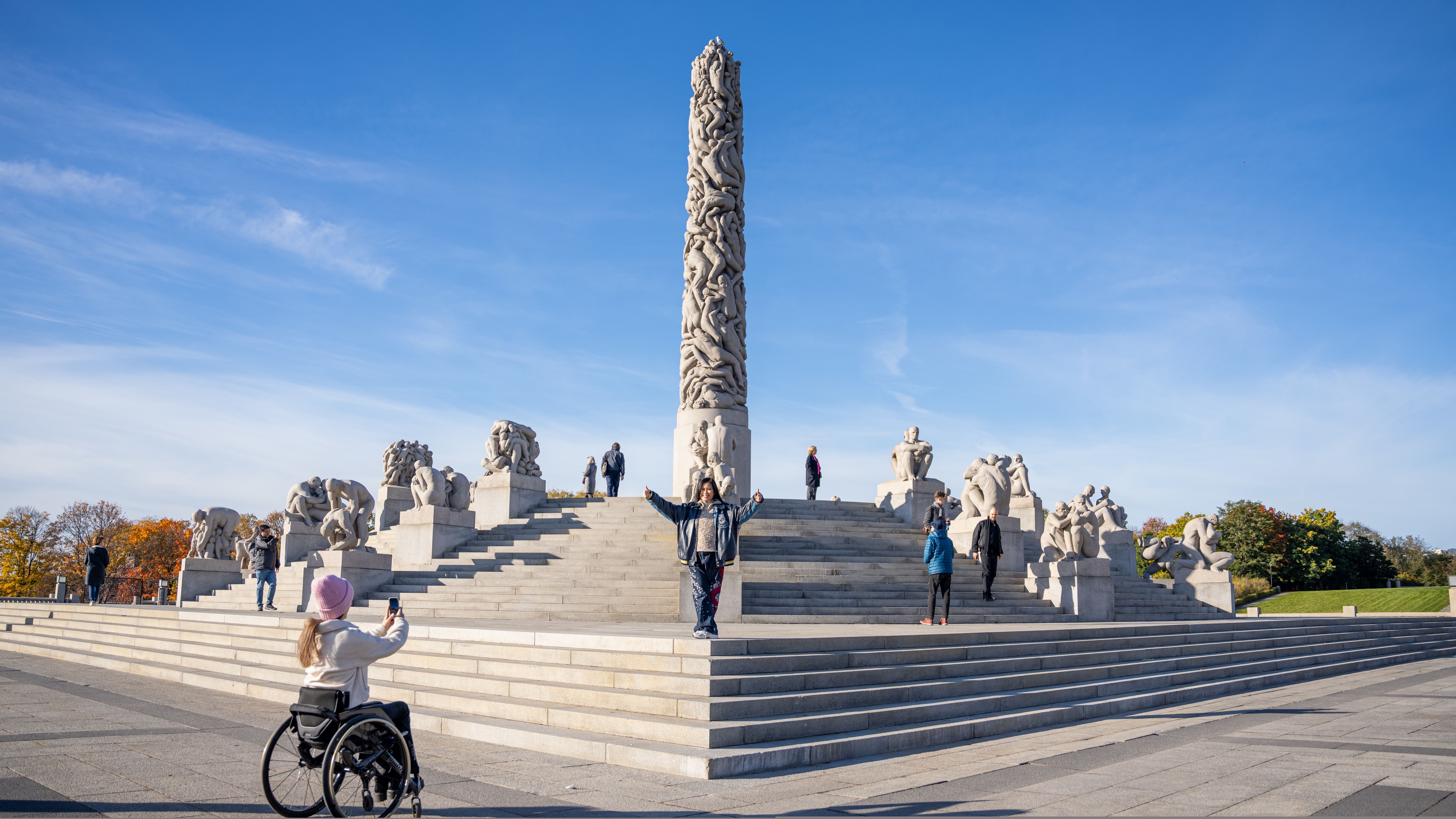 Photoshoot in Vigelandsparken in Frogner in Oslo