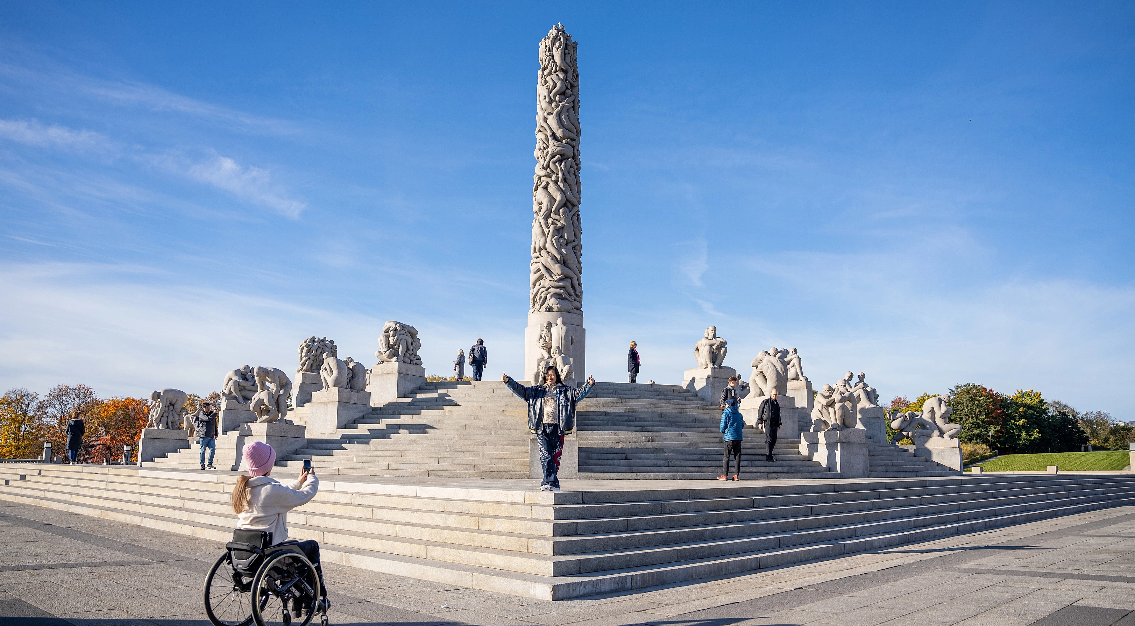 Photoshoot in Vigelandsparken in Frogner in Oslo