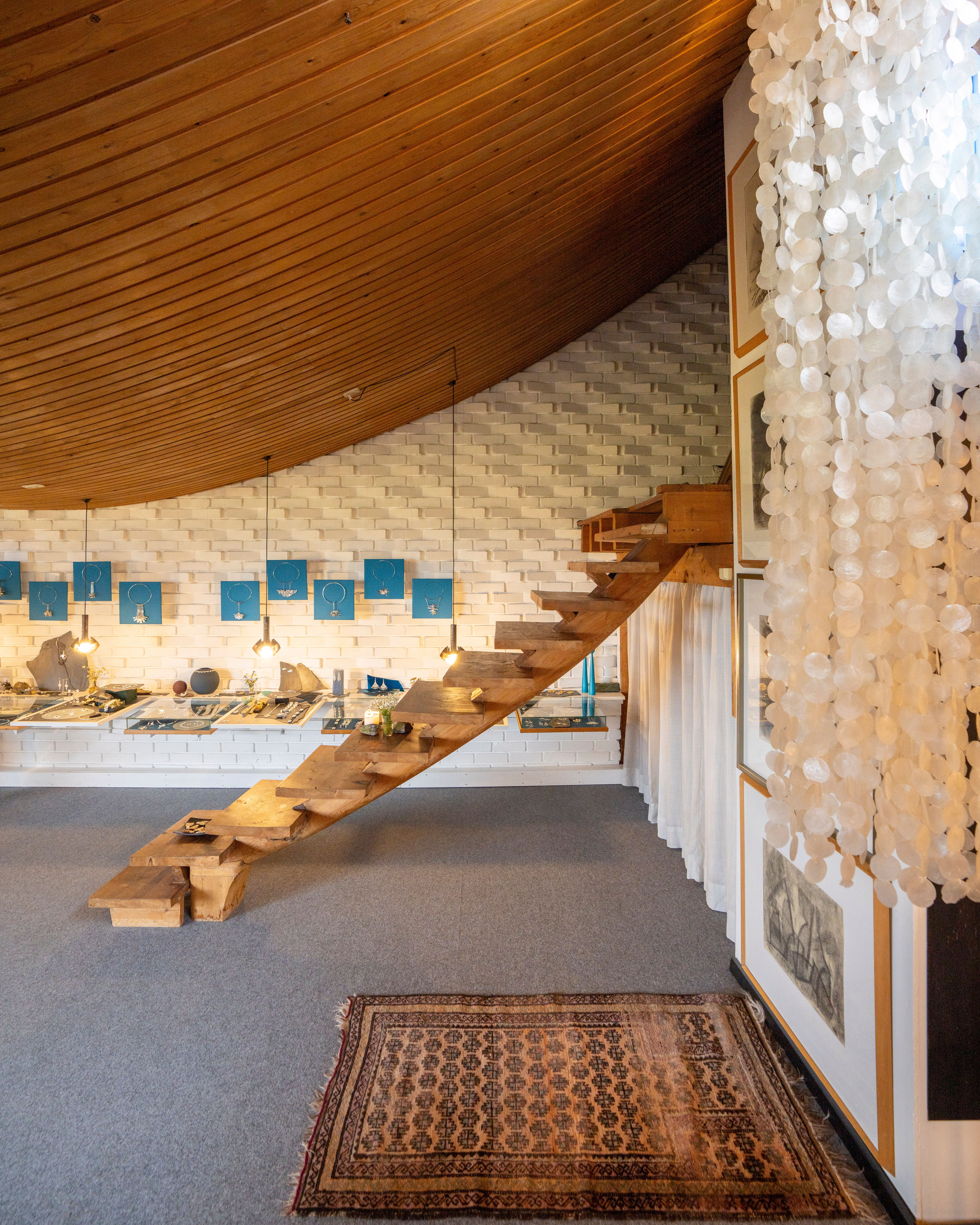 Part of the interior at Juhls Silver Gallery in Kautokeino