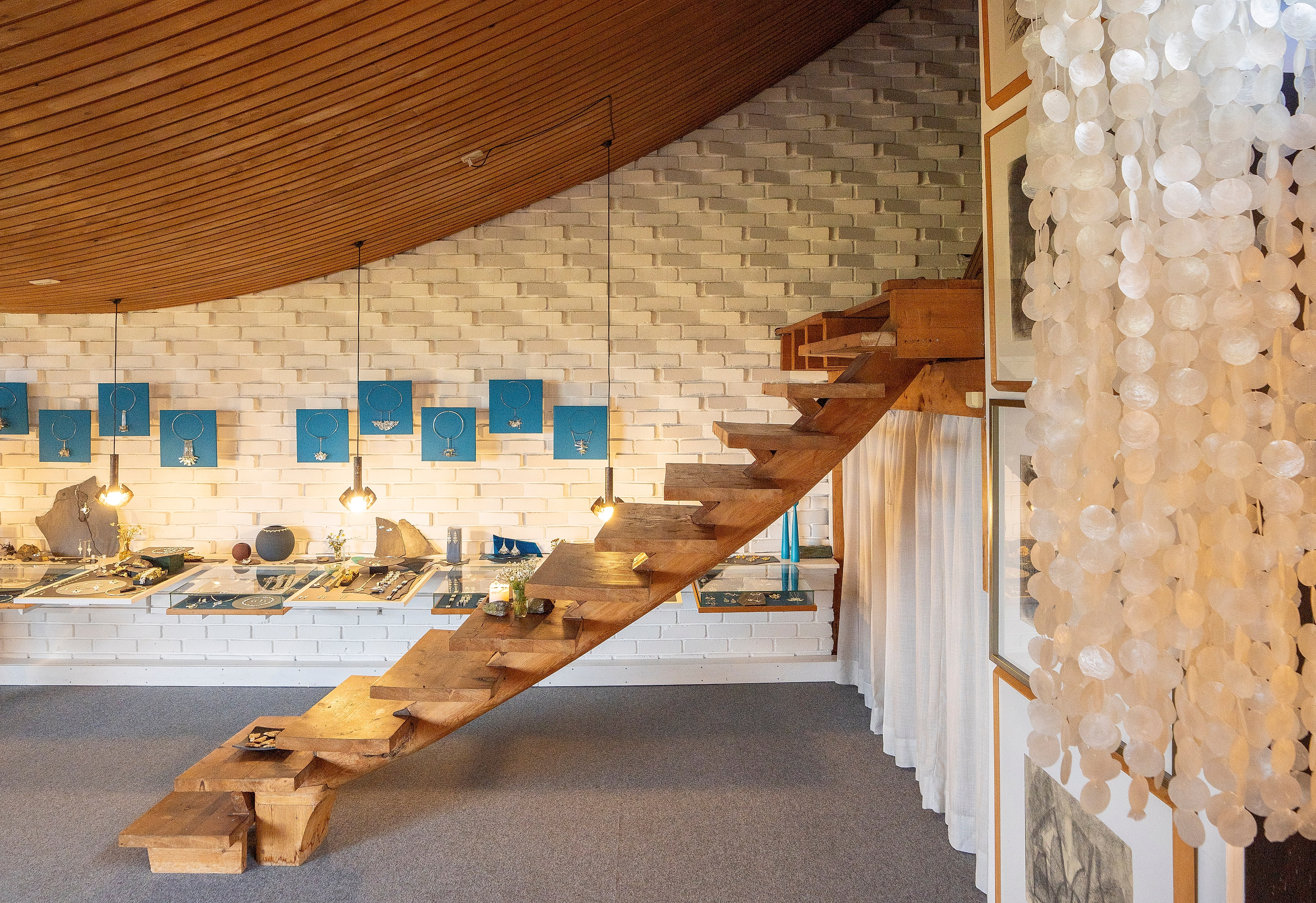 Part of the interior at Juhls Silver Gallery in Kautokeino