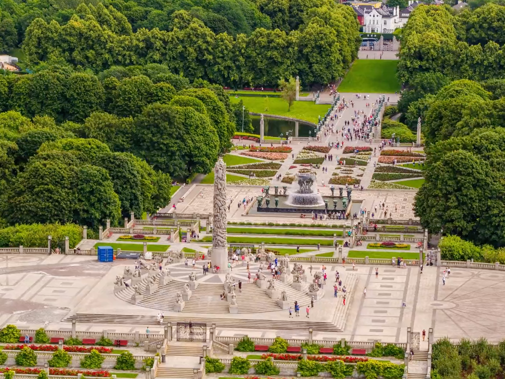 Le sculture nell’installazione di Vigeland, il Parco Vigeland, Oslo, Norvegia