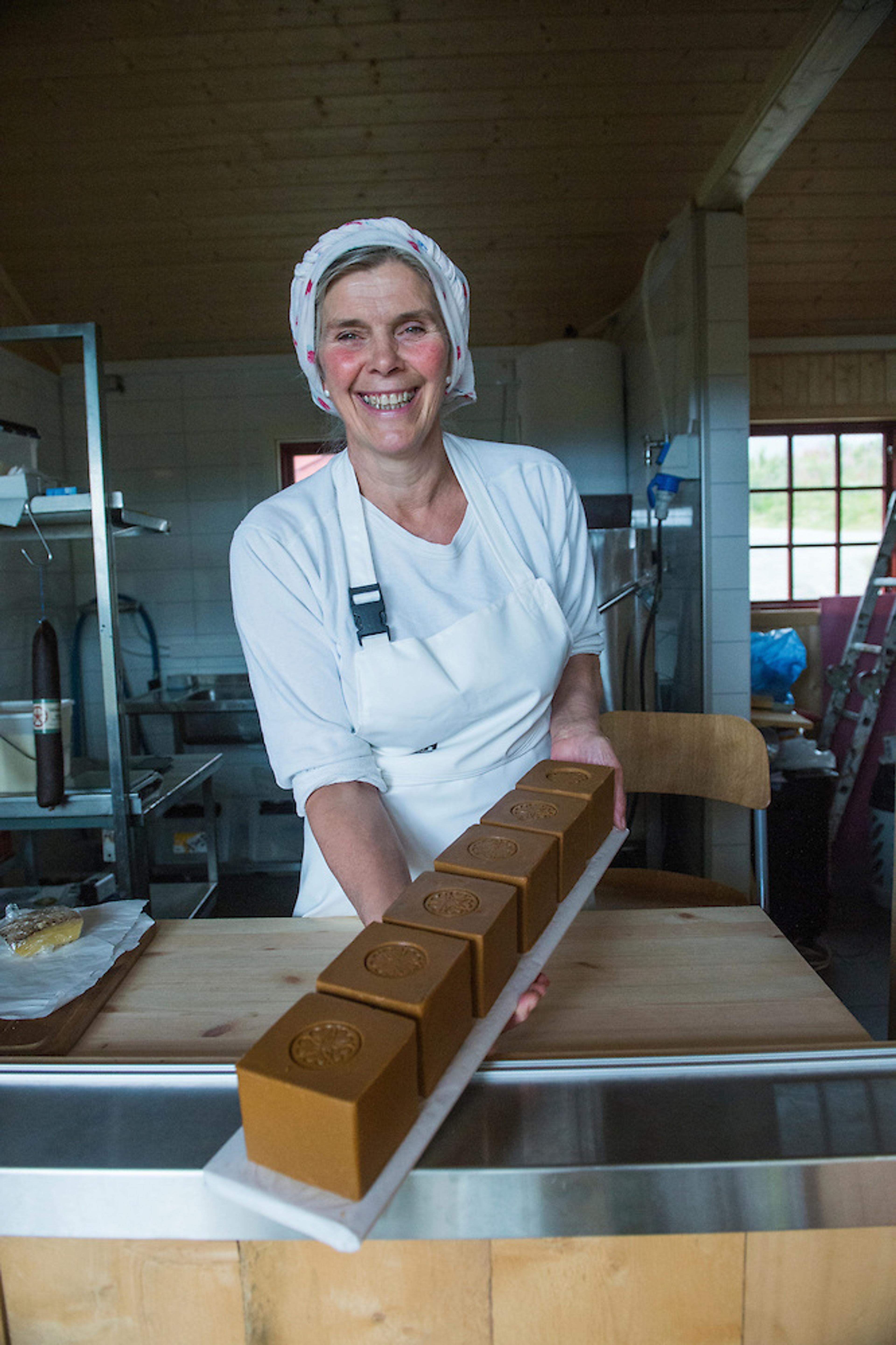 Brown cheese in Valdres
