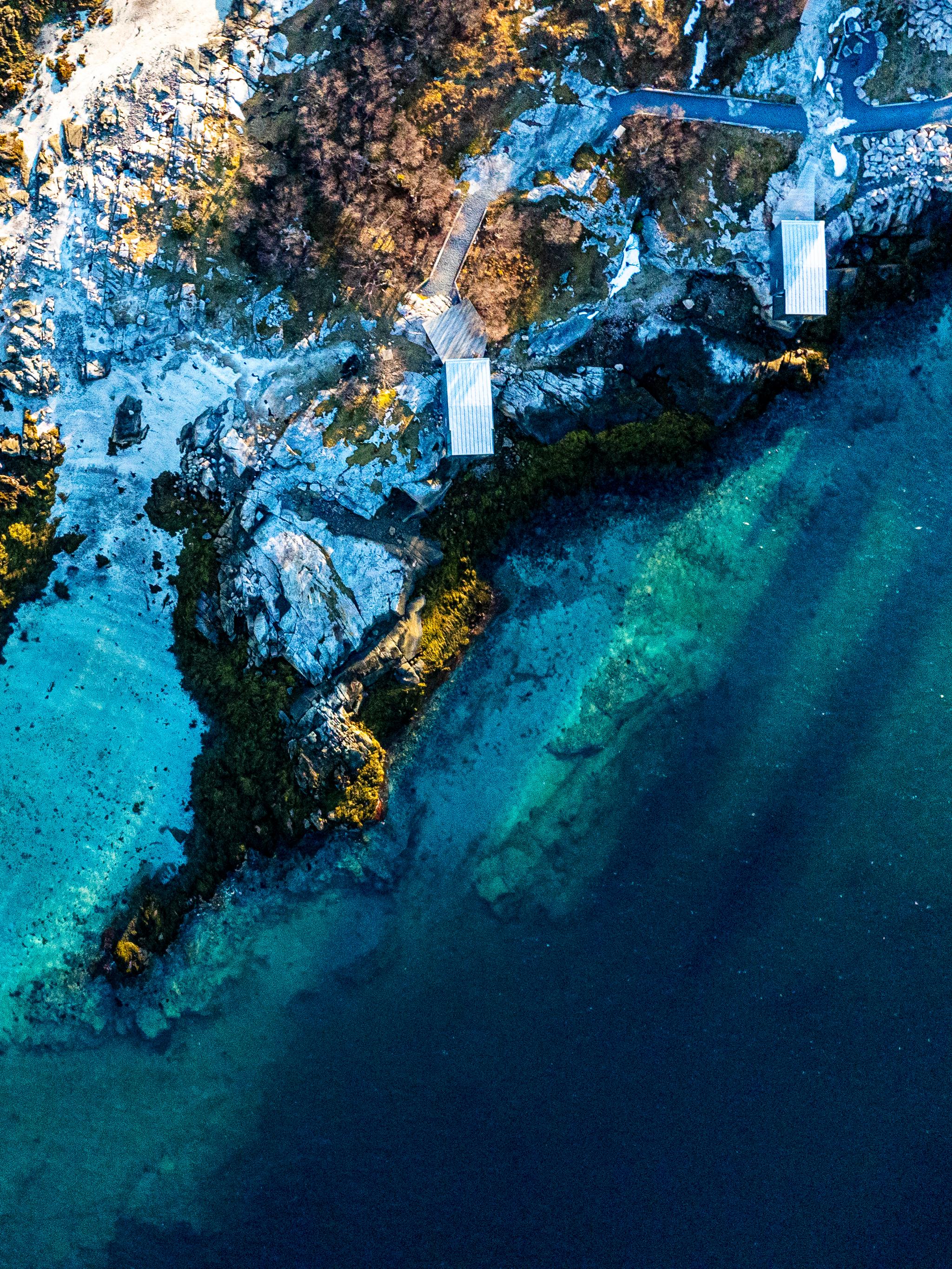 Manshausen island drone view