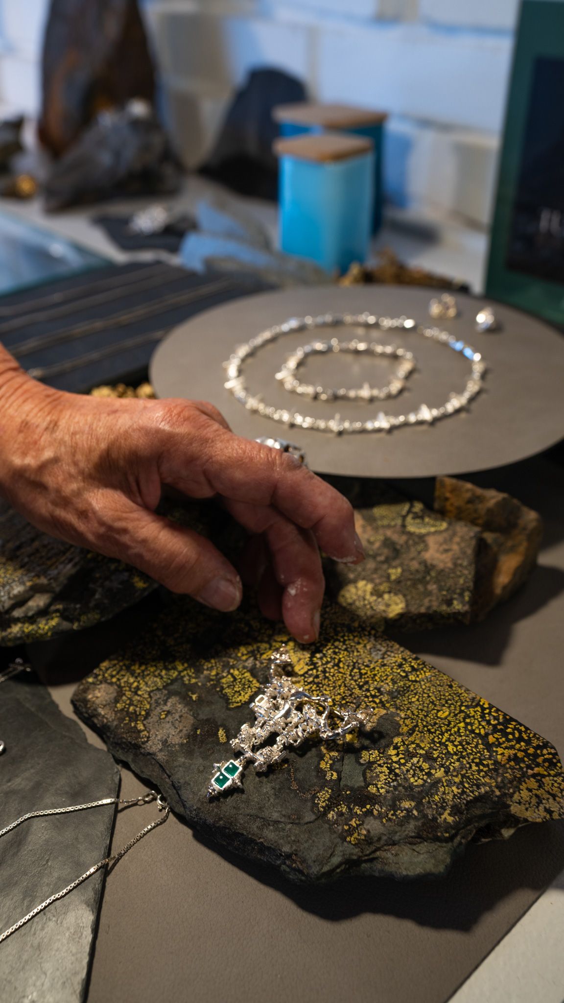 Silver designs at Juhls Silver Gallery in Kautokeino