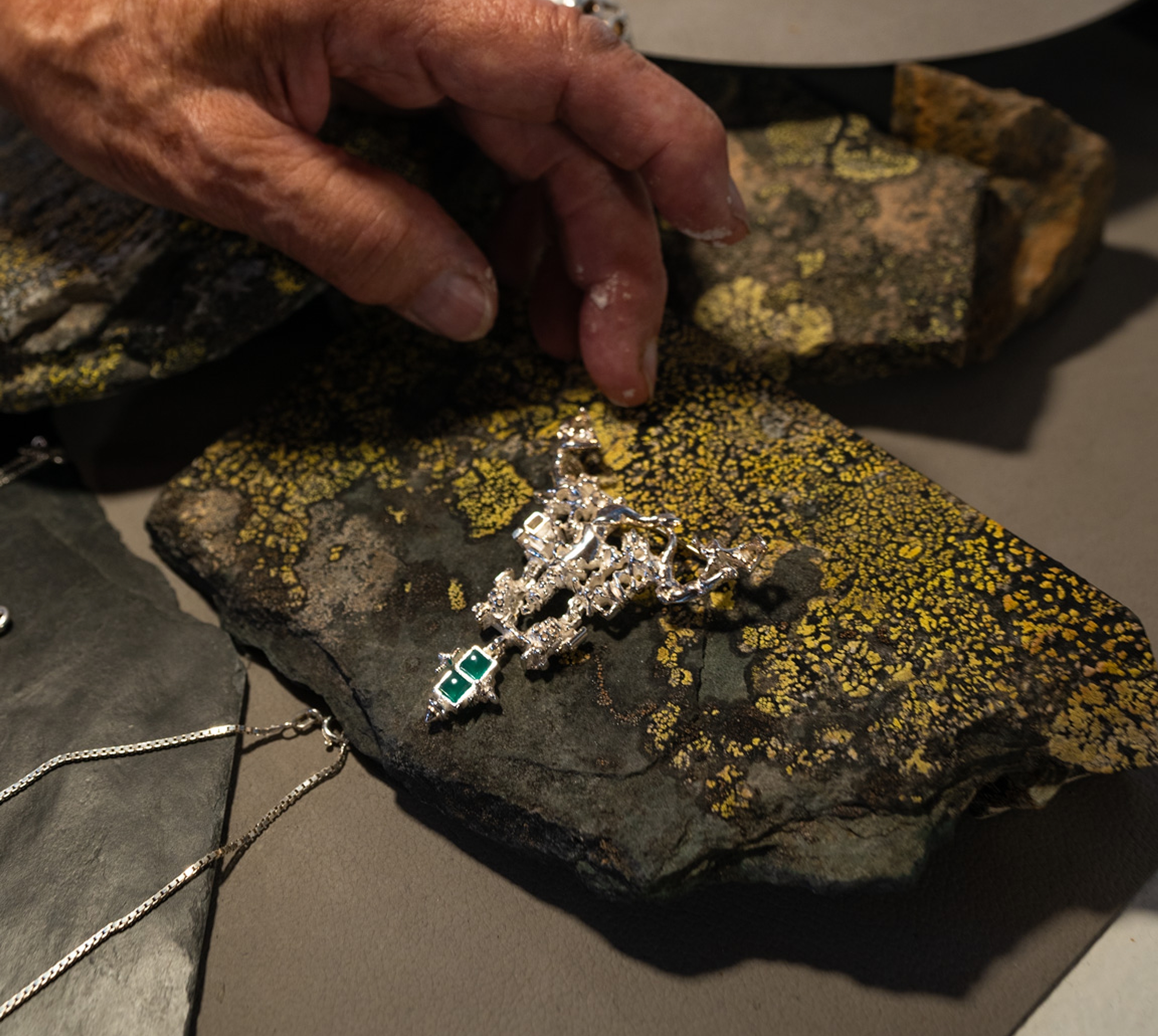 Silver designs at Juhls Silver Gallery in Kautokeino