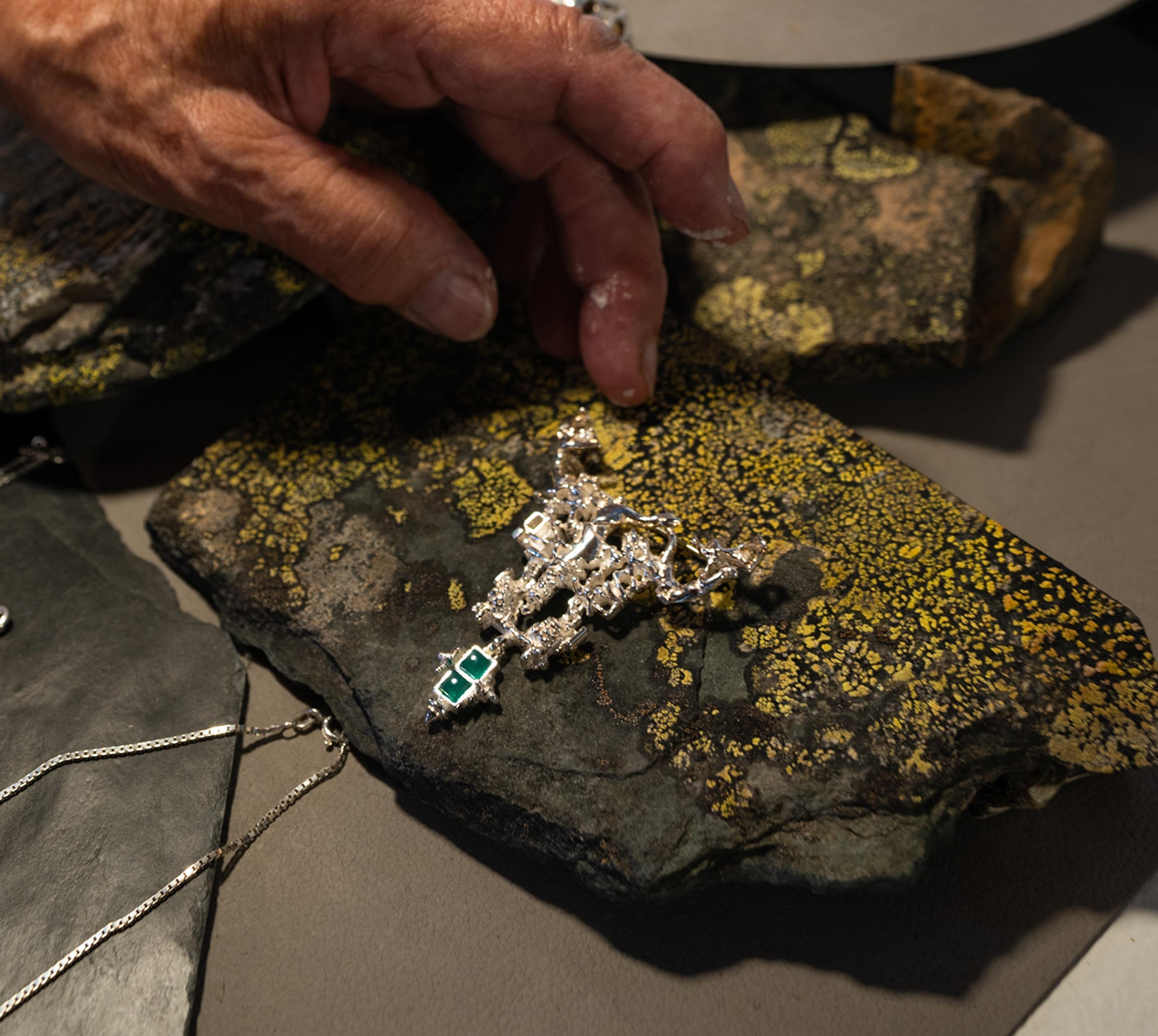 Silver designs at Juhls Silver Gallery in Kautokeino