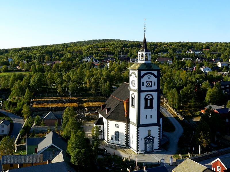 Gevel van de Røros-Kerk