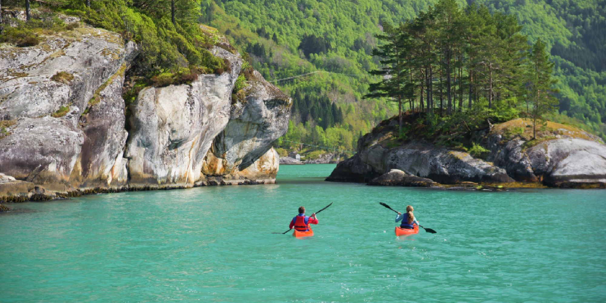 Kayaking on the Hardangerfjord