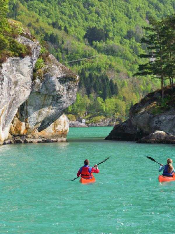 Kayaking on the Hardangerfjord