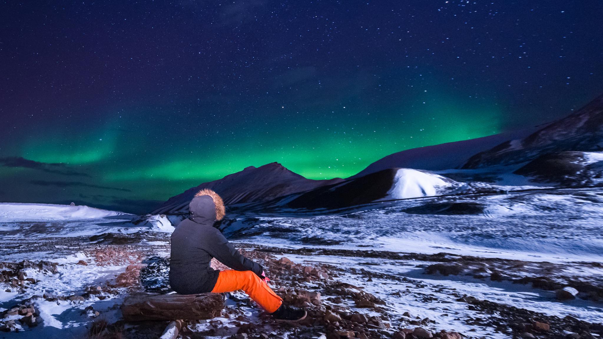 Northern lights in Svalbard