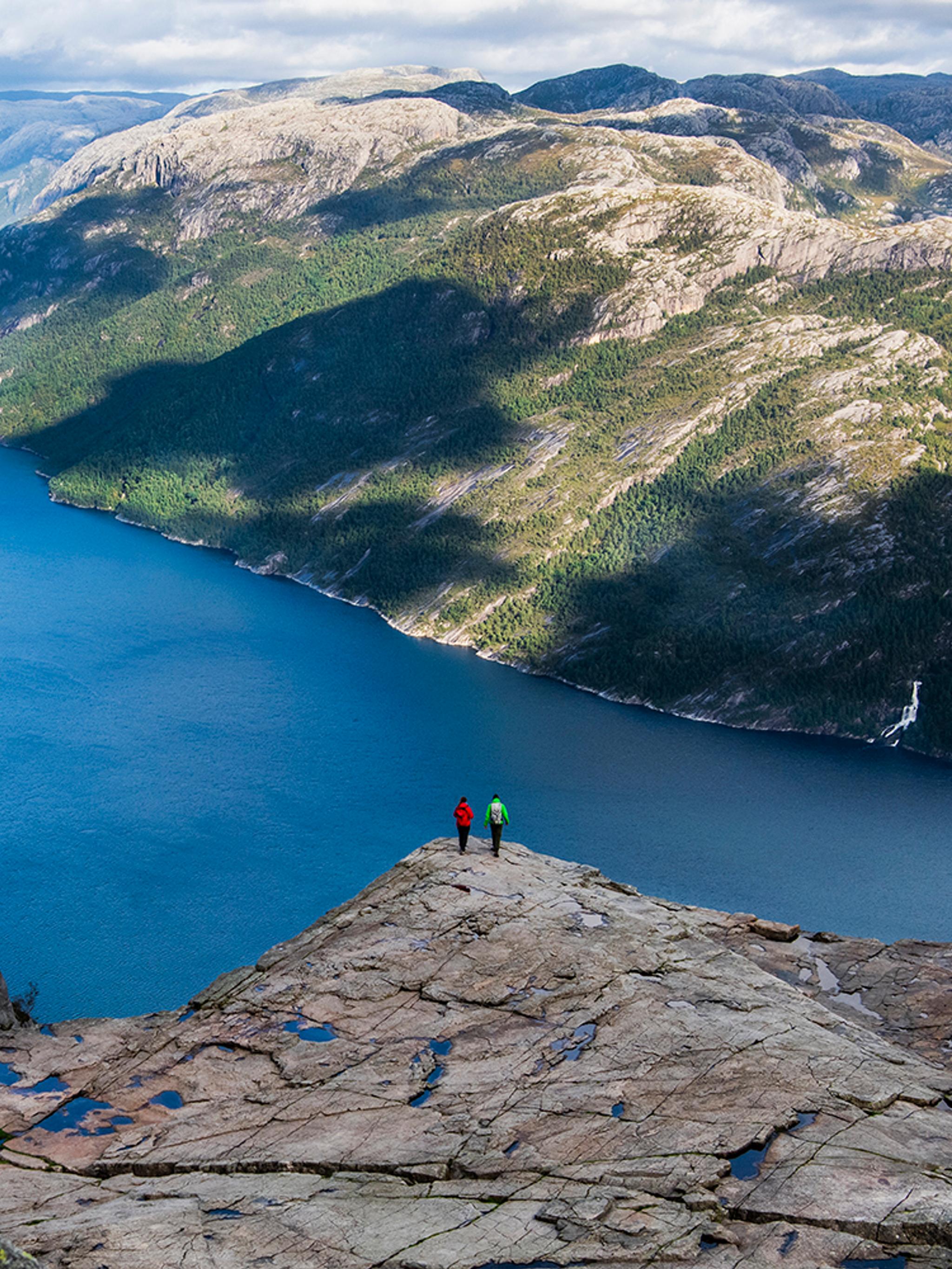 Preikestolen och Lysefjorden i Ryfylke i regionen Fjord Norge (Vestlandet)