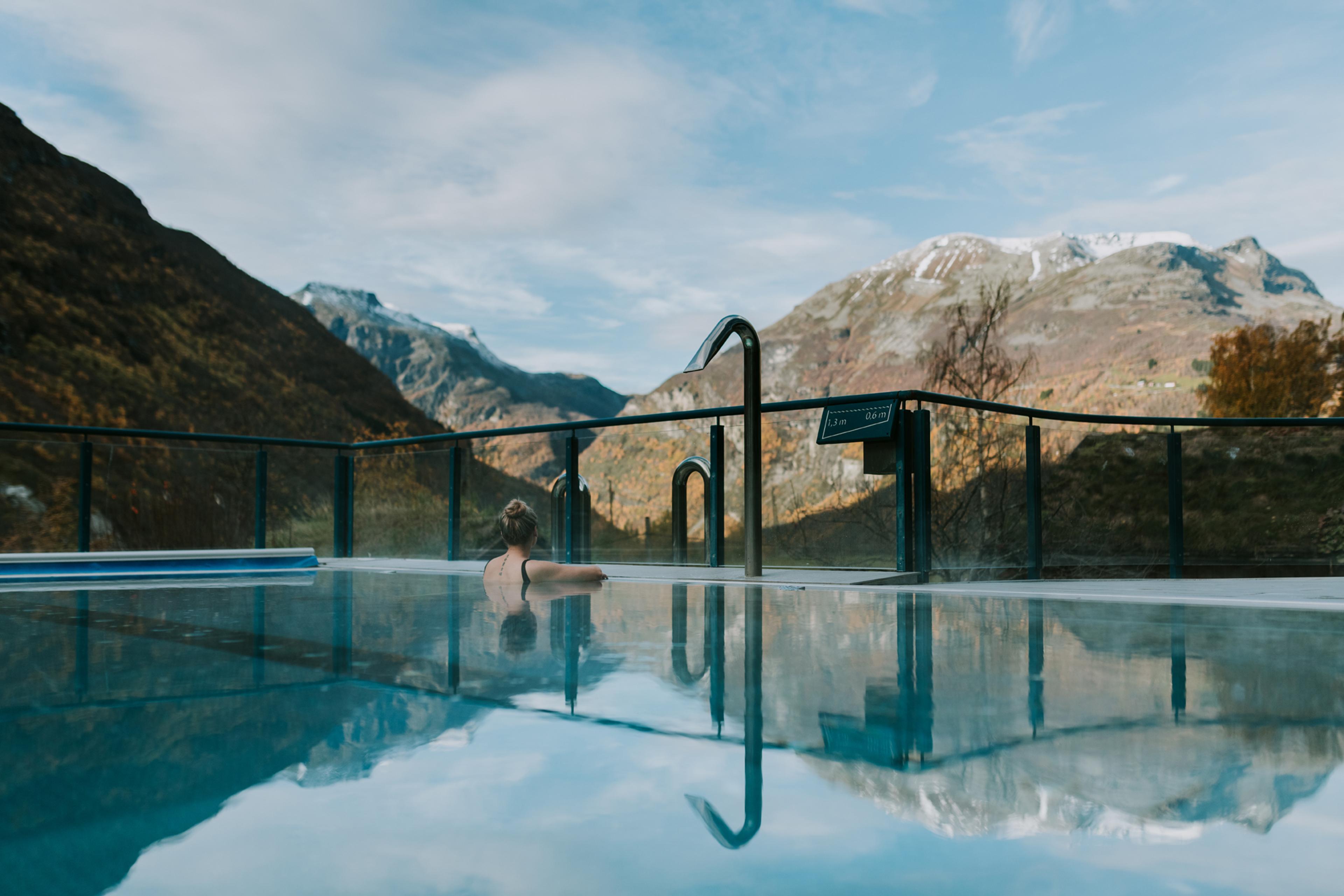 Women in swimming pool at Hotel Union