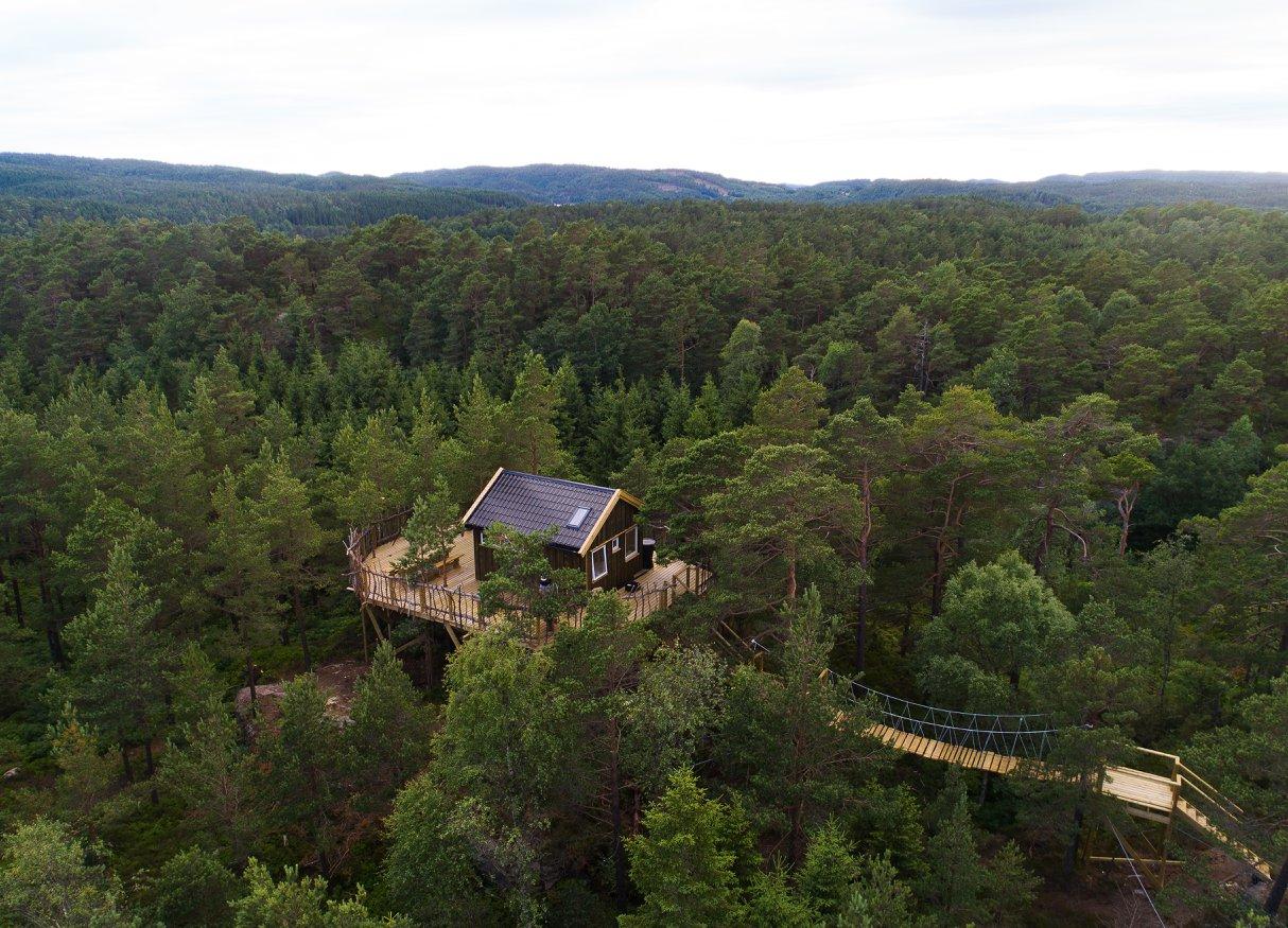 Gluba treetop cabin in Mandal, Southern Norway